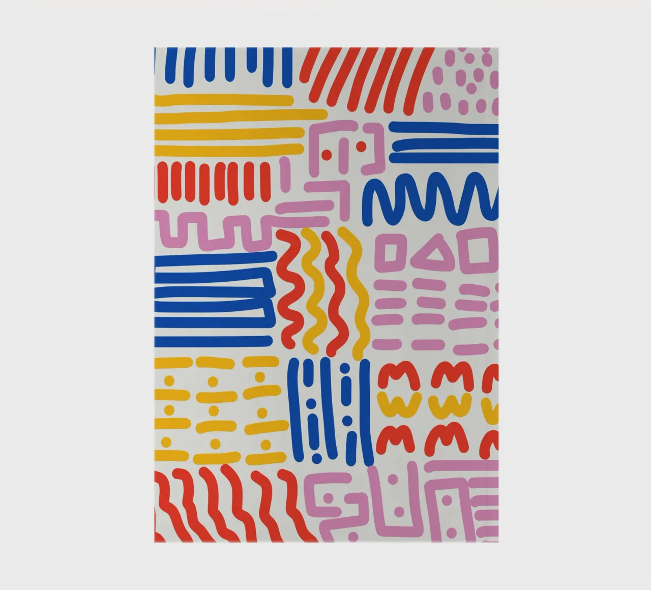 Lines and colors pattern notebook by Little Dean
