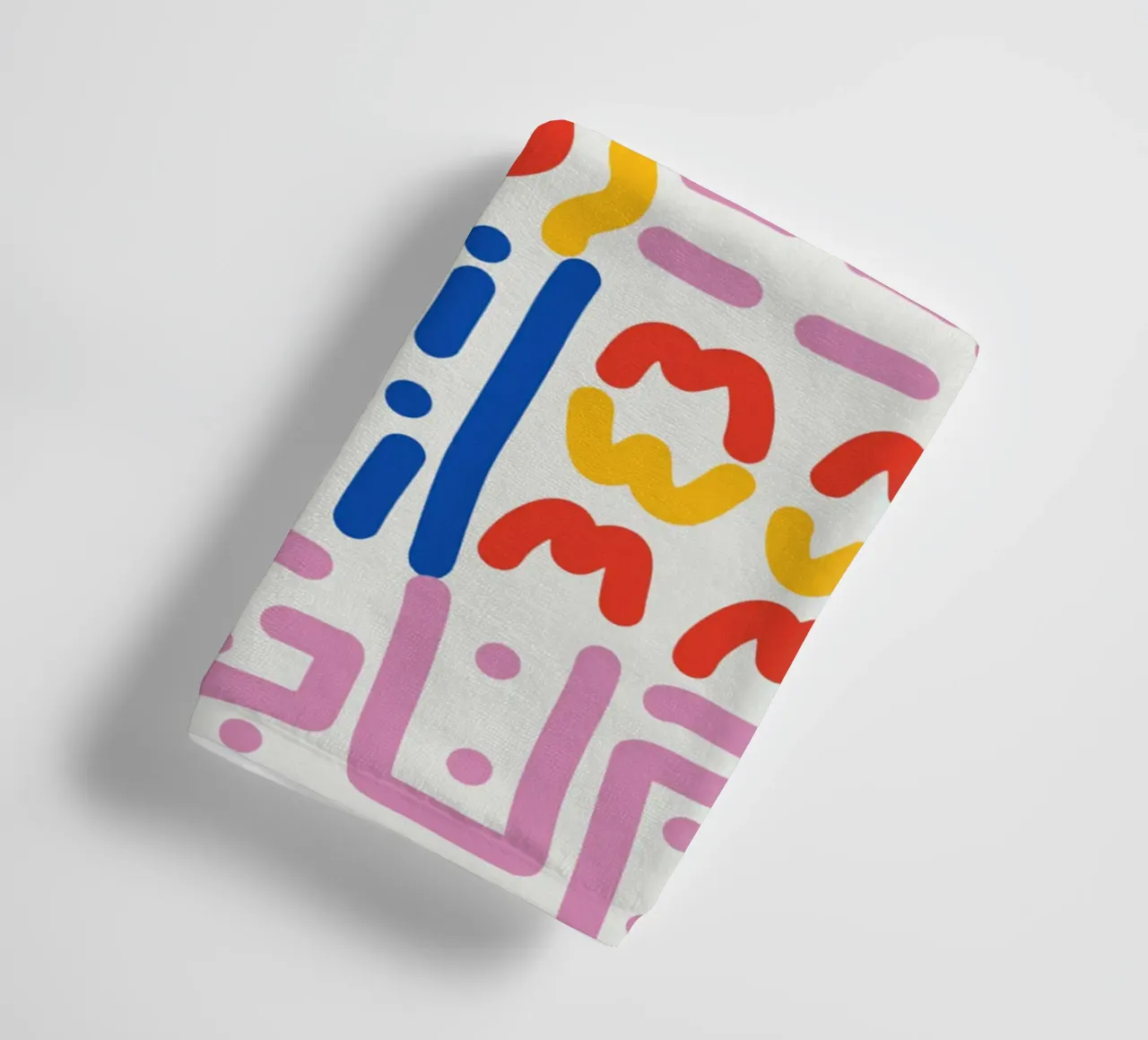 Lines and colors pattern towel by Little Dean