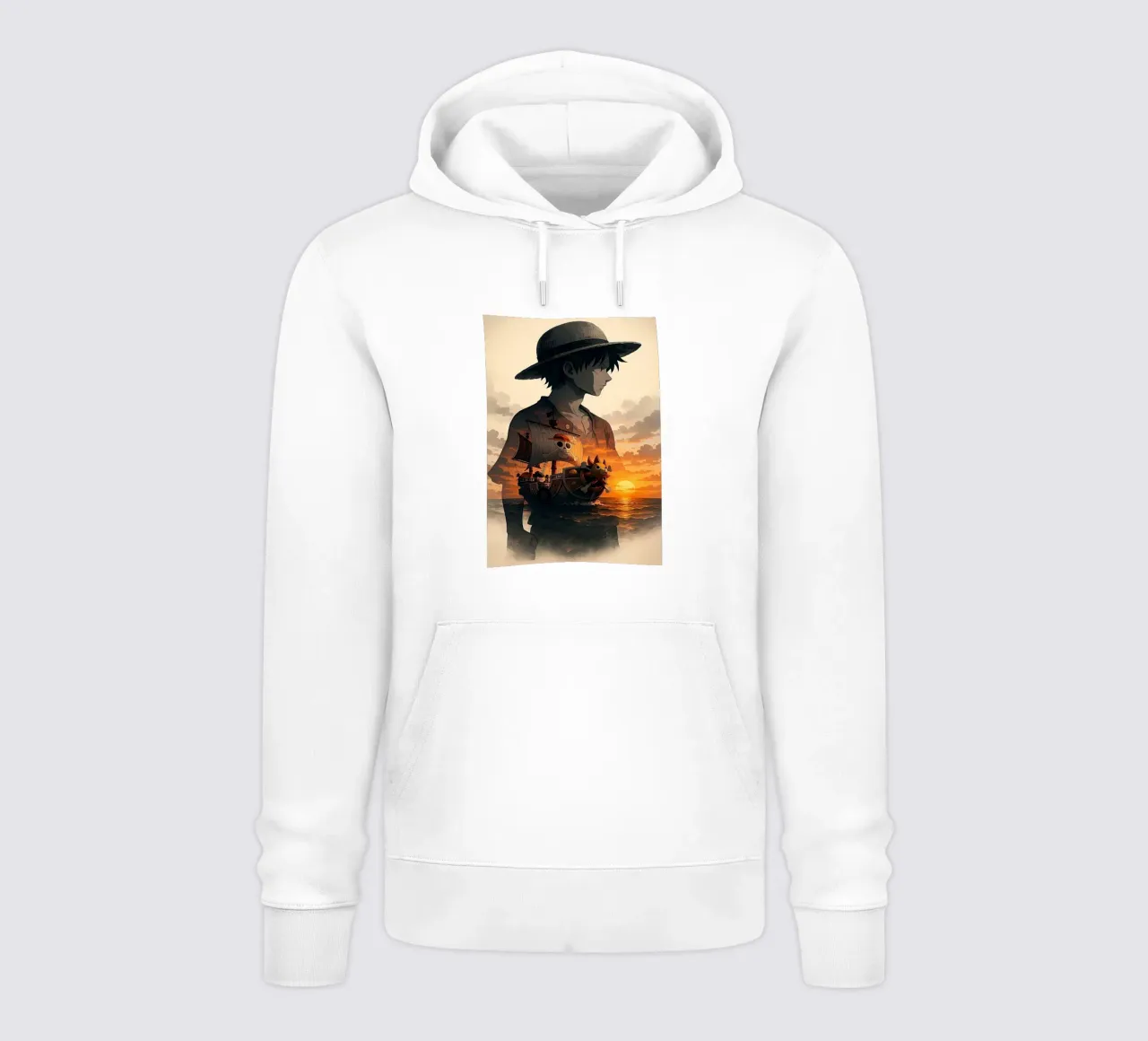 LUFFY ONE PIECE felpa con cappuccio da posterindo