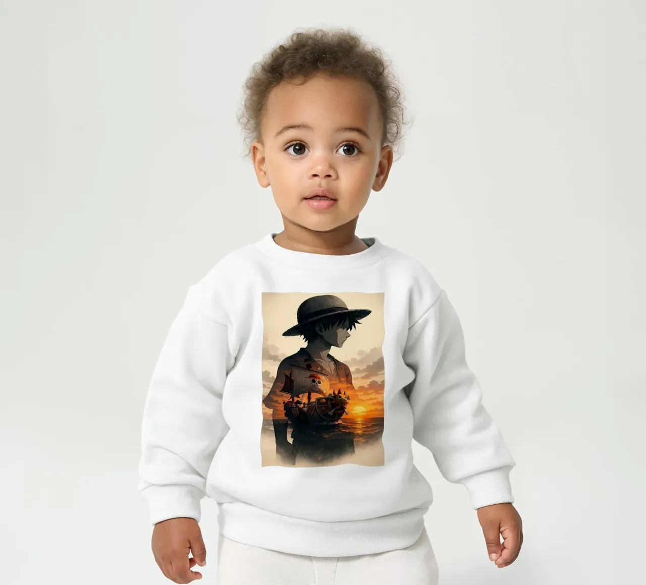 LUFFY ONE PIECE felpa neonato da posterindo
