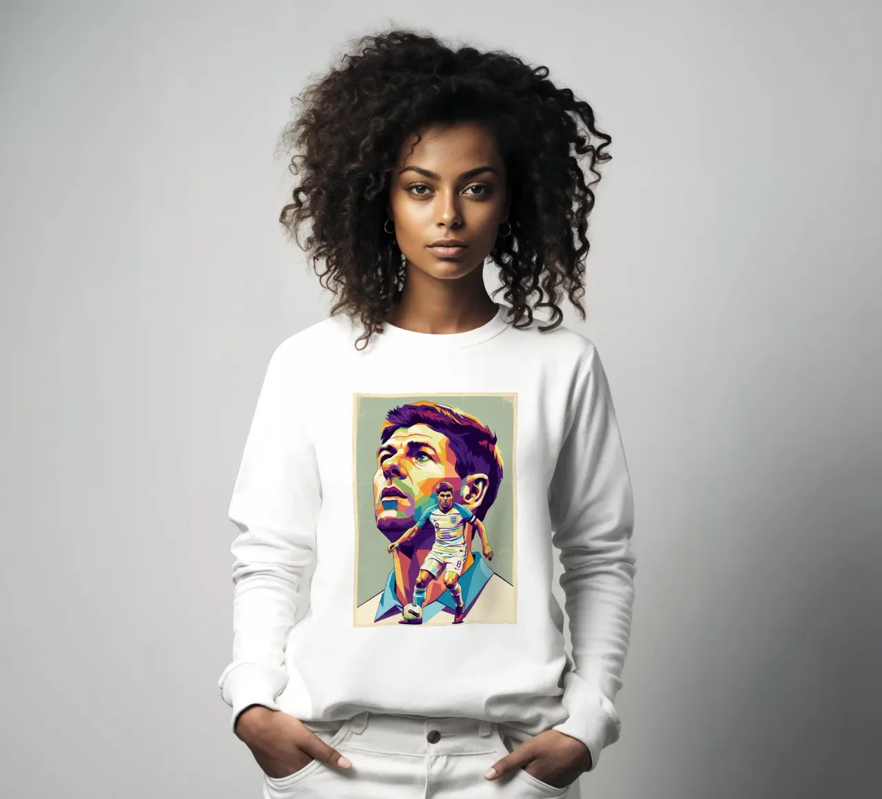 Steven Gerrard pop art felpa da Hantamrata