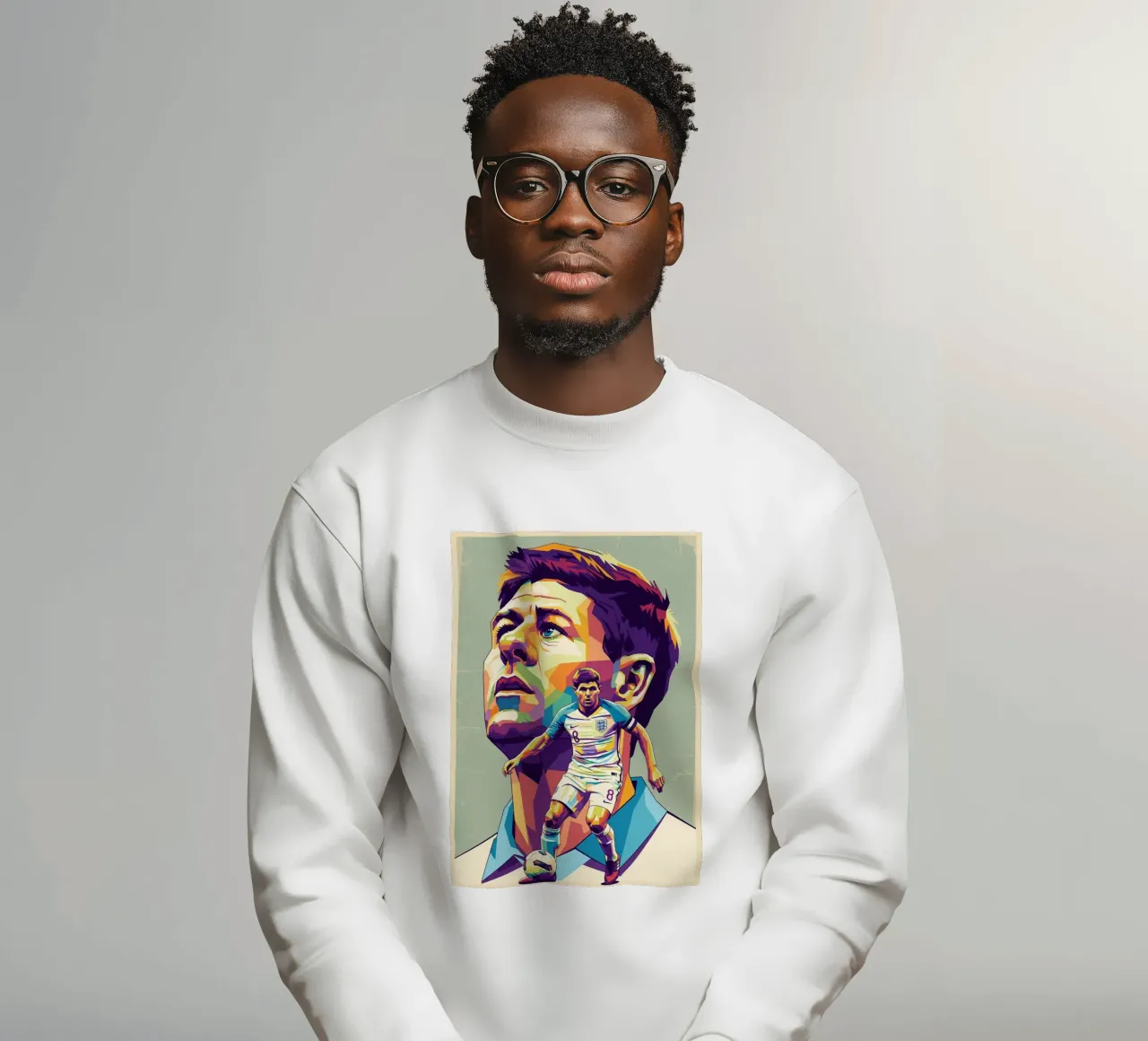 Steven Gerrard pop art felpa da Hantamrata