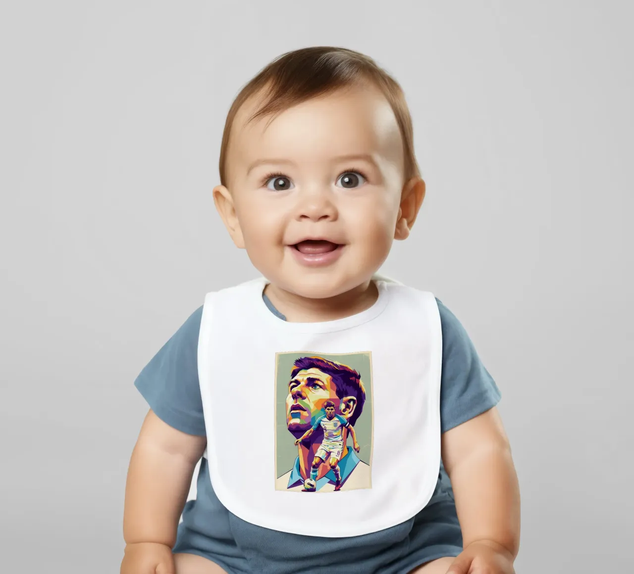 Steven Gerrard pop art bavaglino da Hantamrata