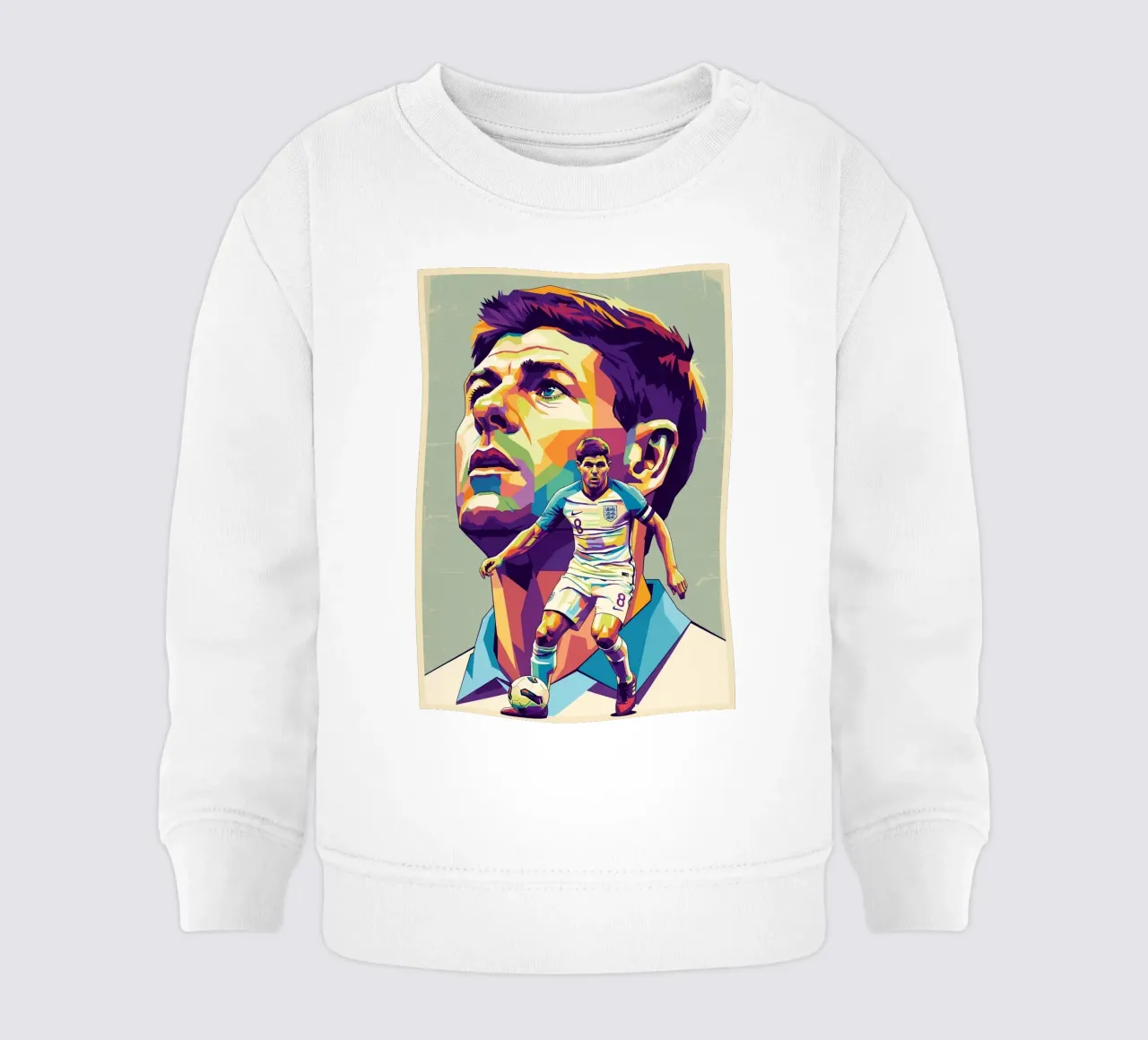 Steven Gerrard pop art felpa neonato da Hantamrata