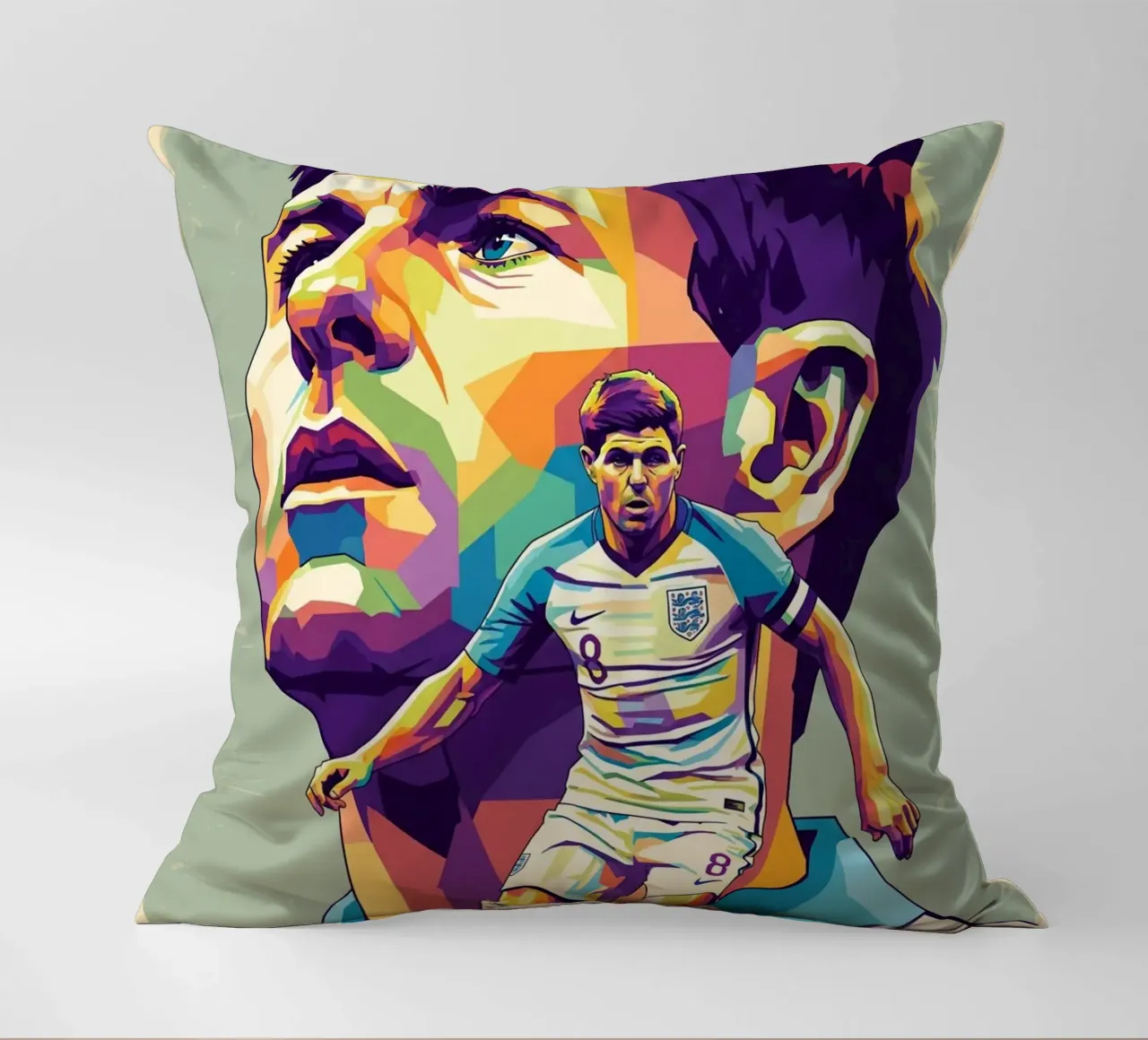 Steven Gerrard pop art cuscino da Hantamrata