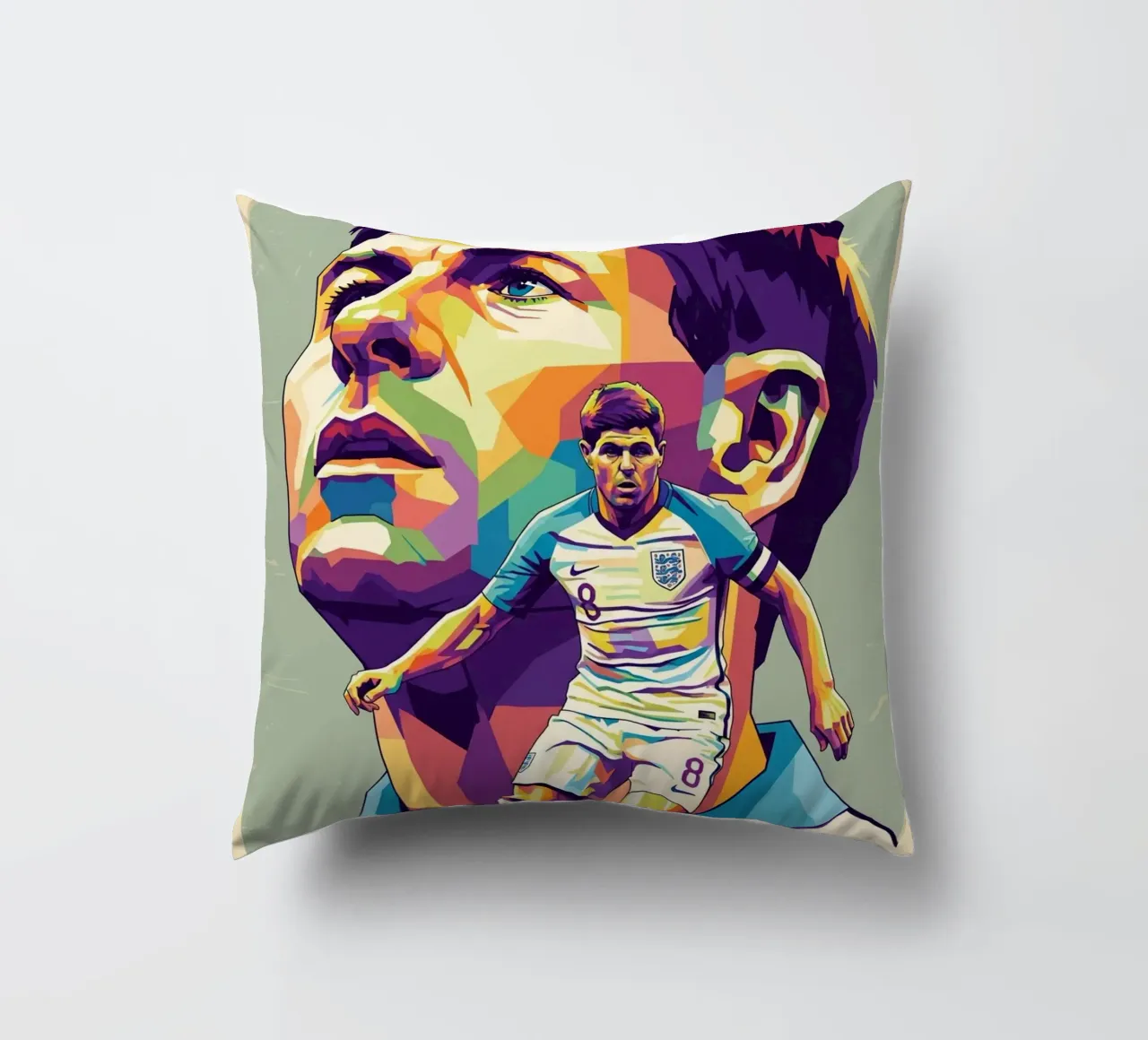 Steven Gerrard pop art cuscino da Hantamrata