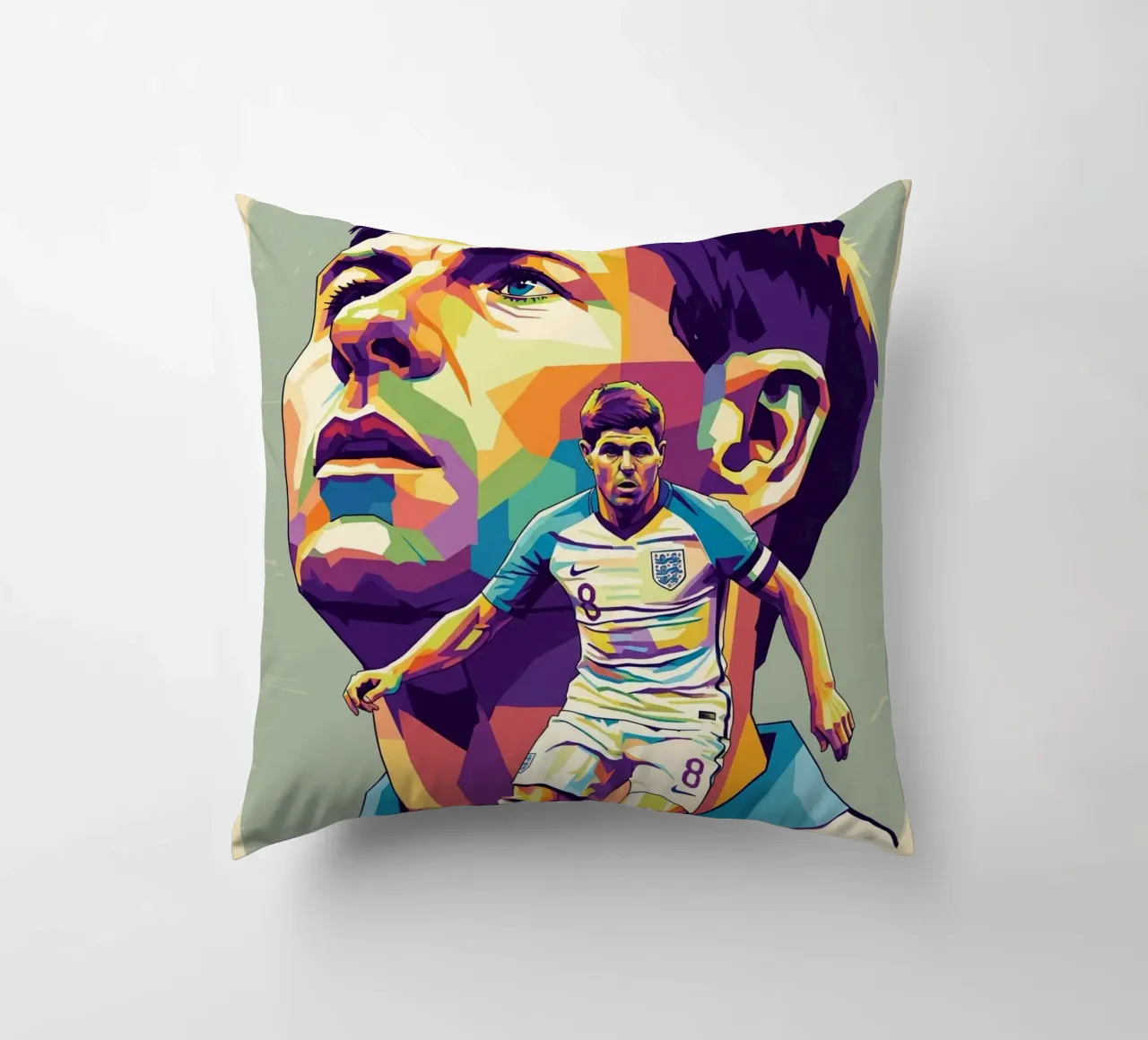 Steven Gerrard pop art cuscino da Hantamrata