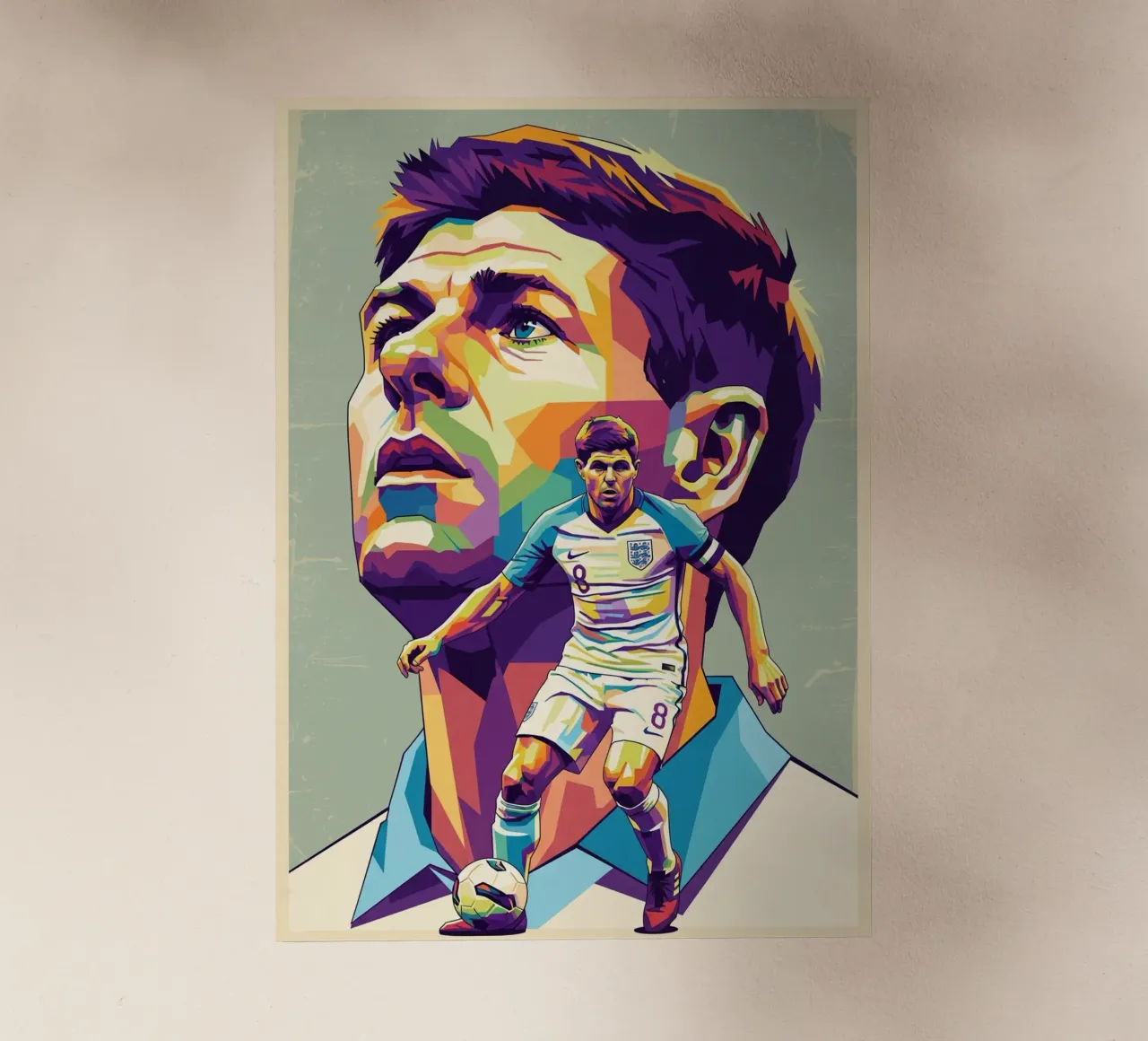 Steven Gerrard pop art pellicola backlit da Hantamrata