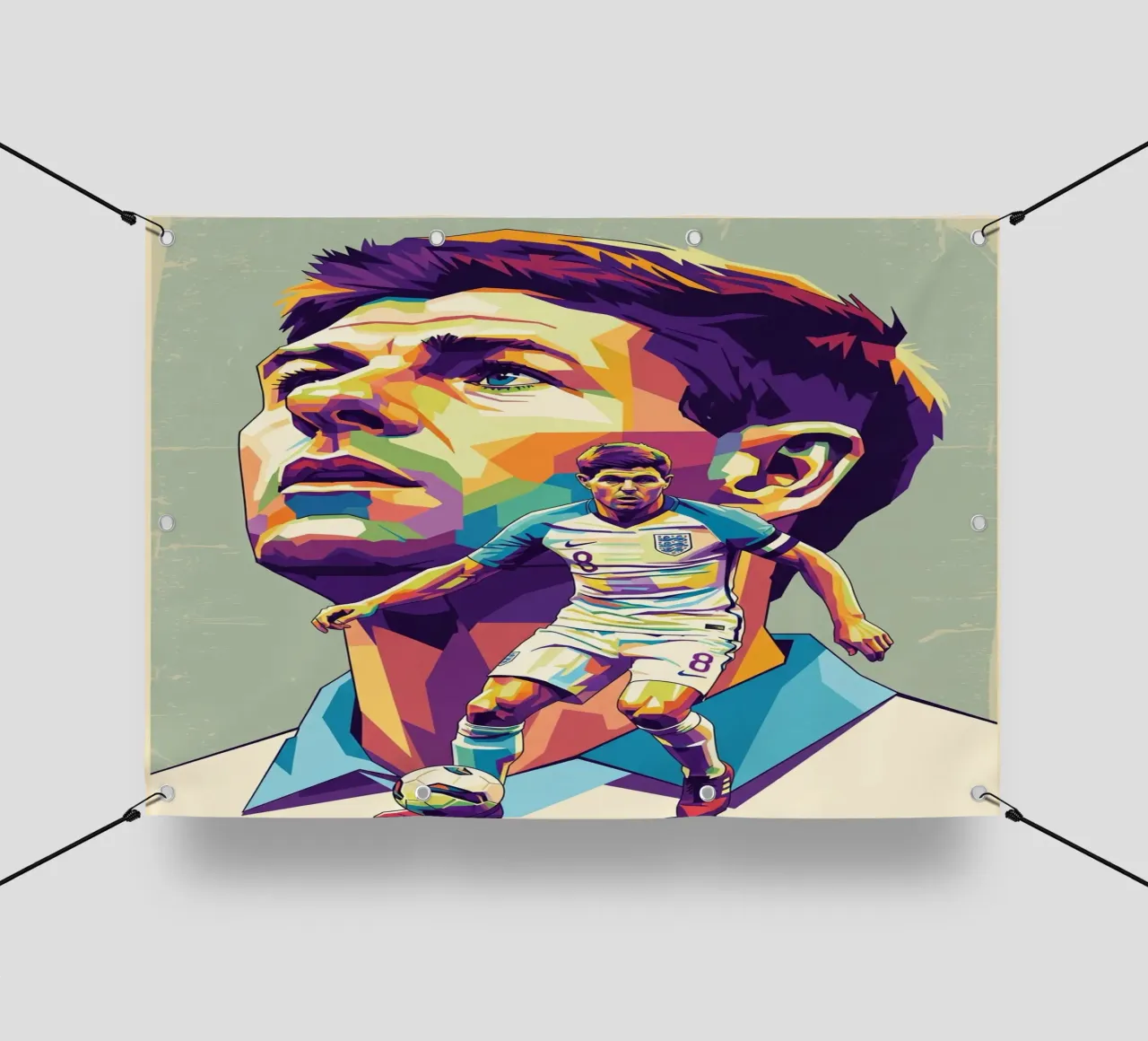 Steven Gerrard pop art telo in pvc da Hantamrata