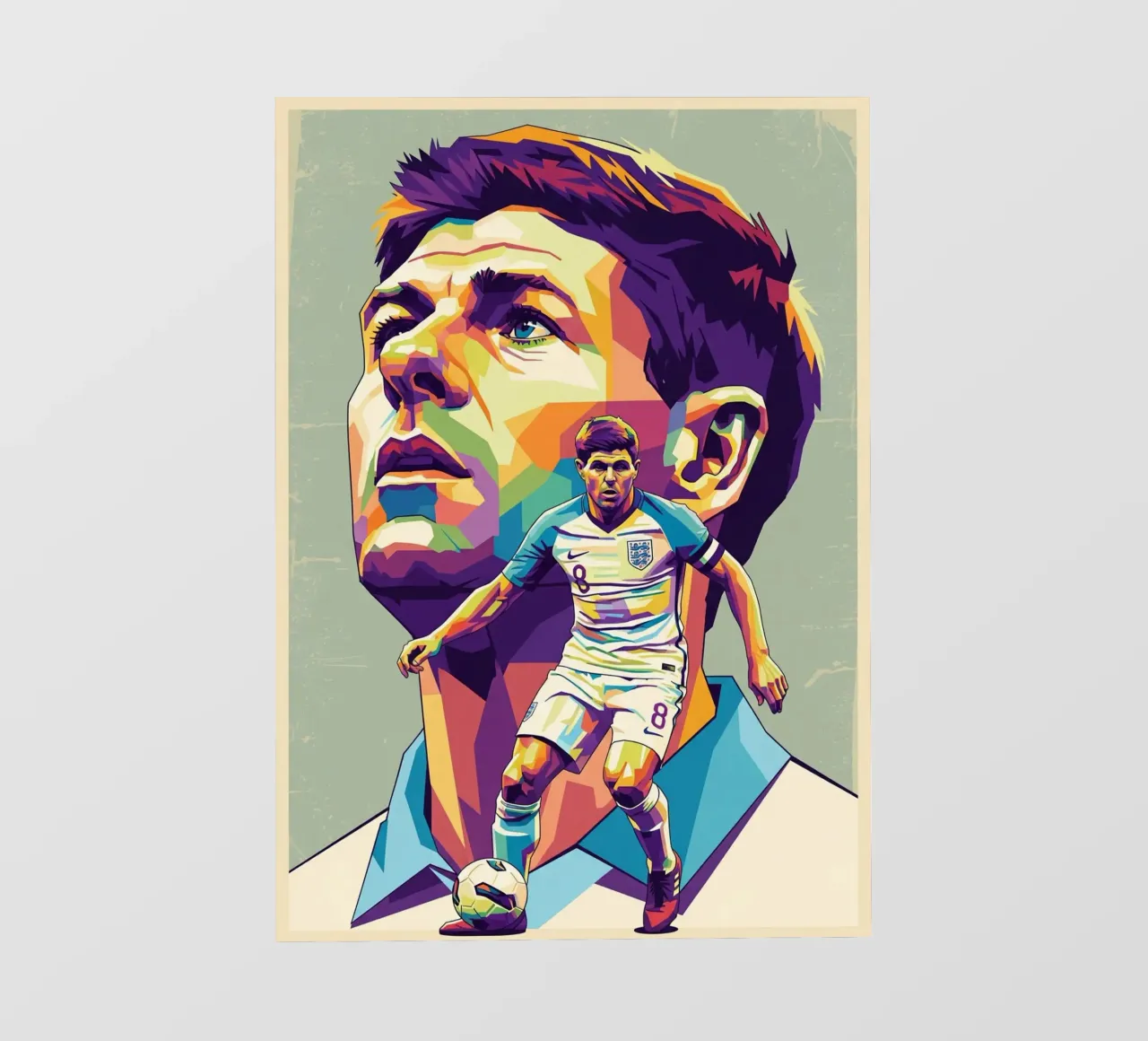 Steven Gerrard pop art telo in pvc da Hantamrata