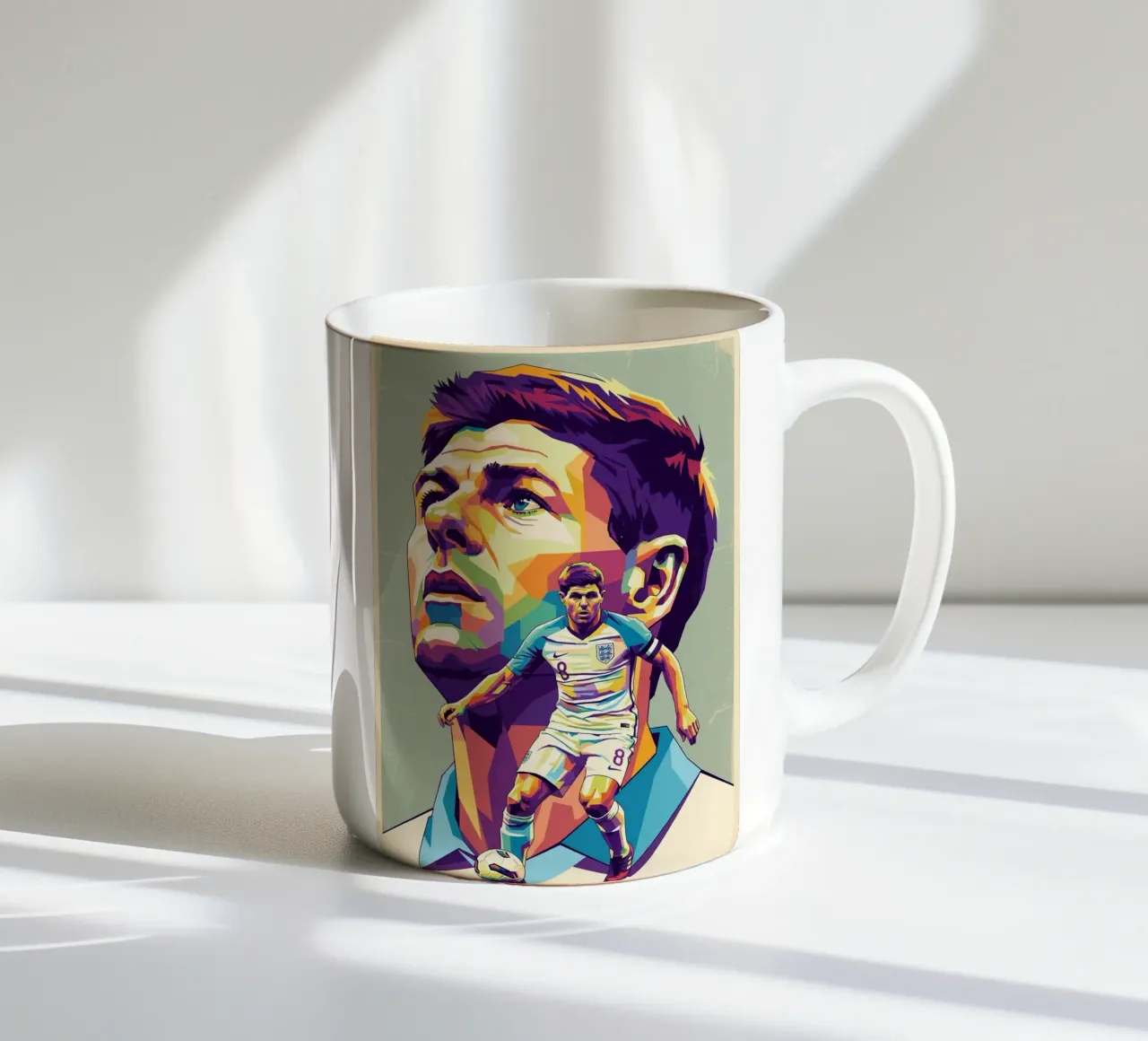 Steven Gerrard pop art tazza in ceramica da Hantamrata