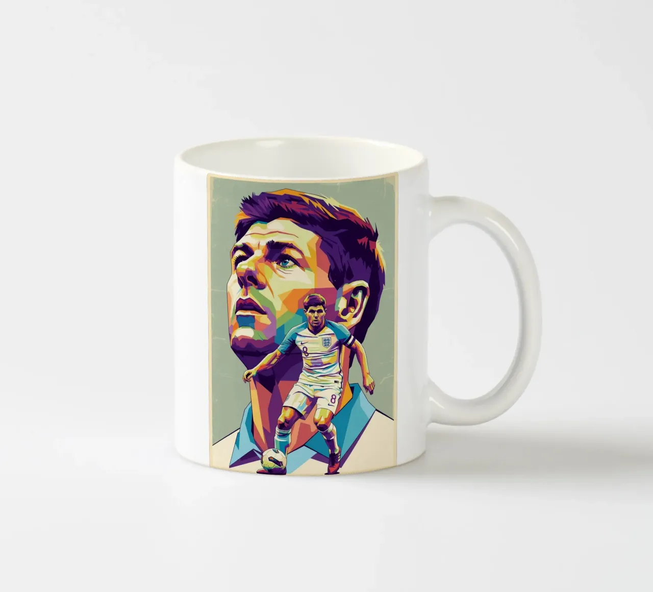 Steven Gerrard pop art tazza in ceramica da Hantamrata