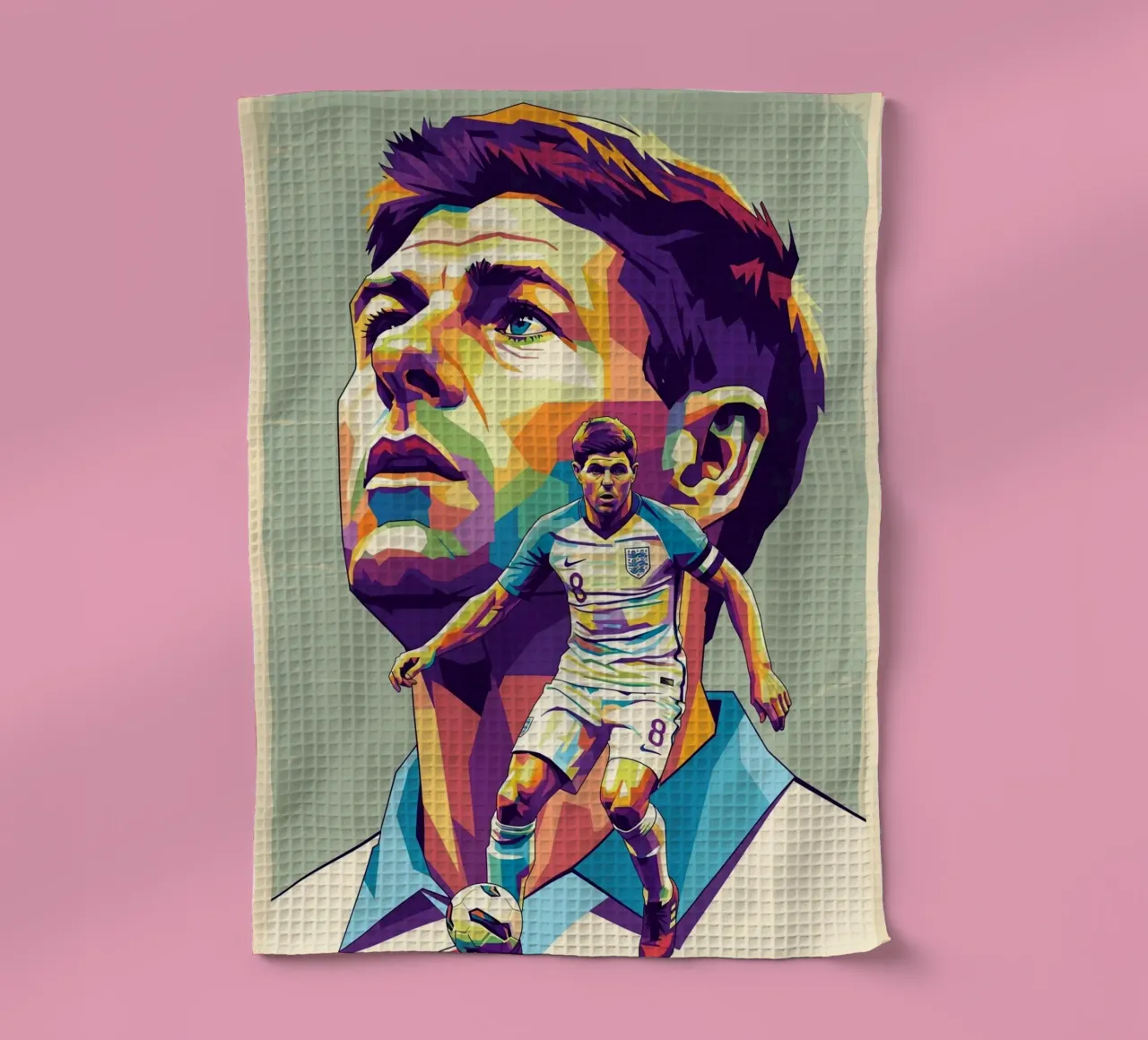 Steven Gerrard pop art canovaccio da cucina da Hantamrata