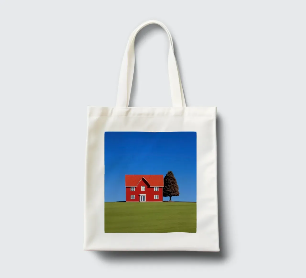 red house with tree on hill borsa in juta da comura