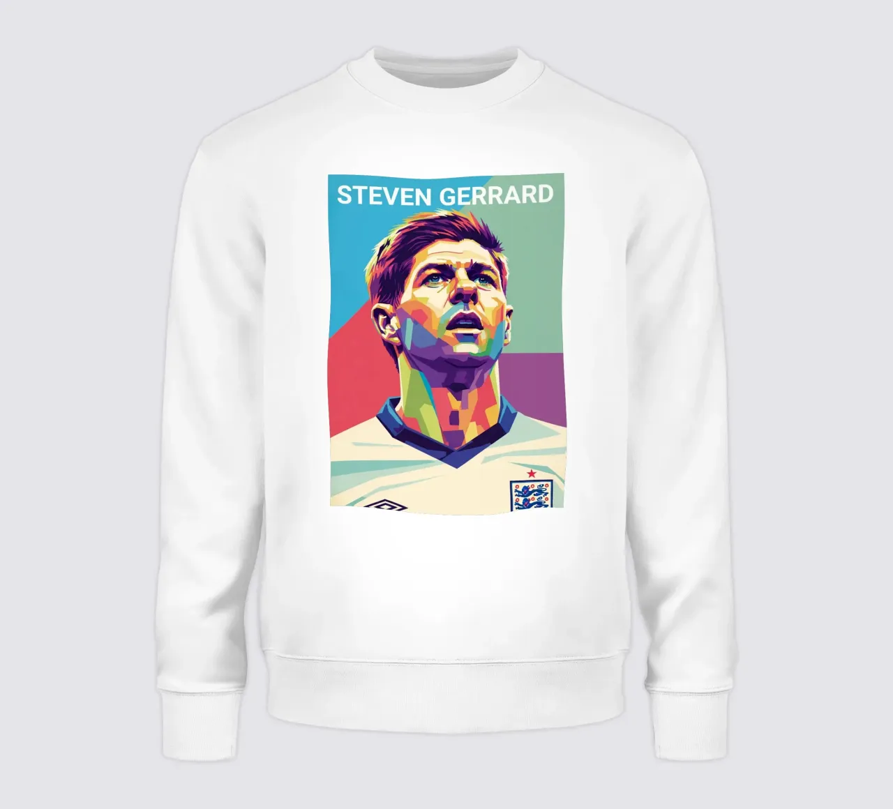 Ritratto pop art di Steven Gerrard felpa da Hantamrata