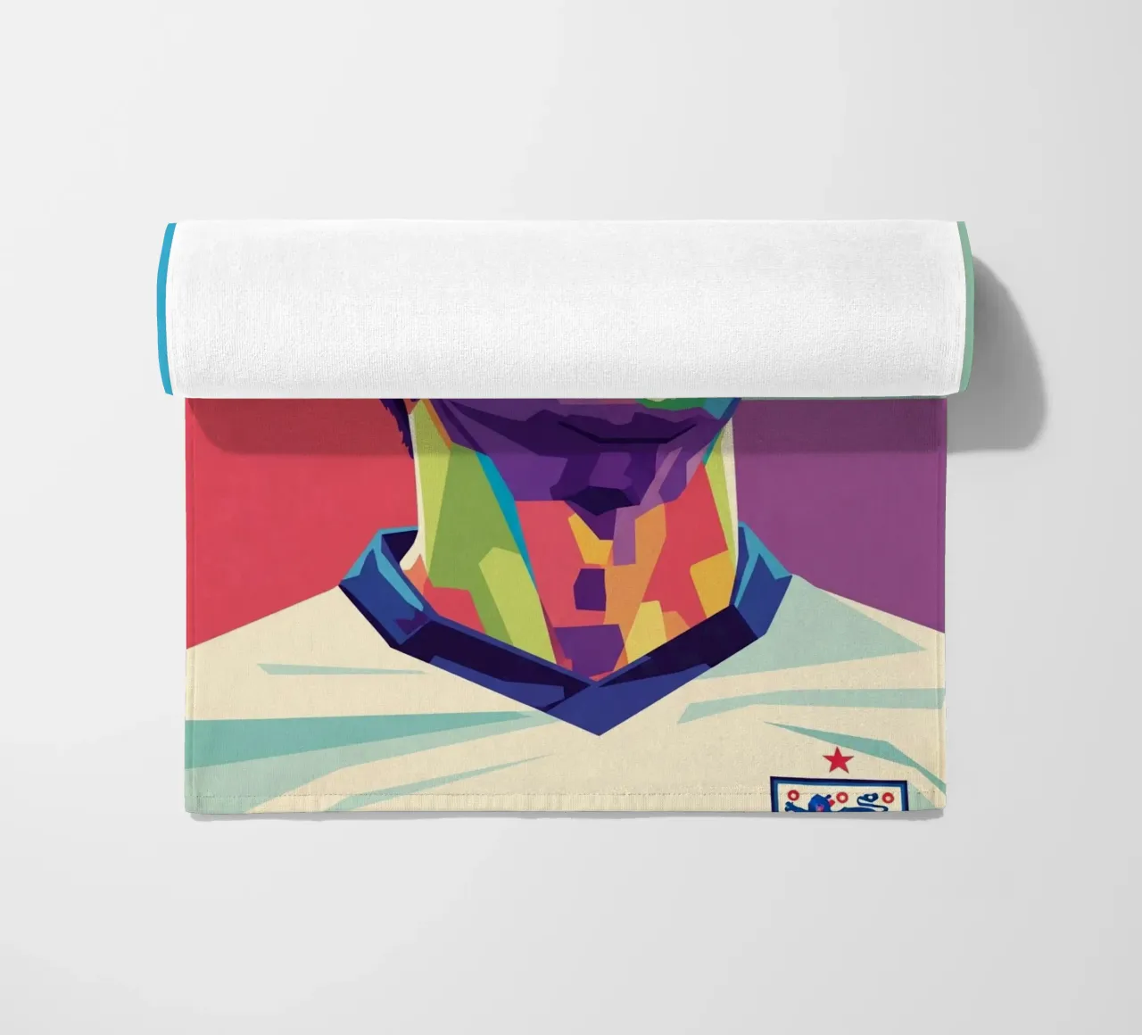 Ritratto pop art di Steven Gerrard telo mare da Hantamrata
