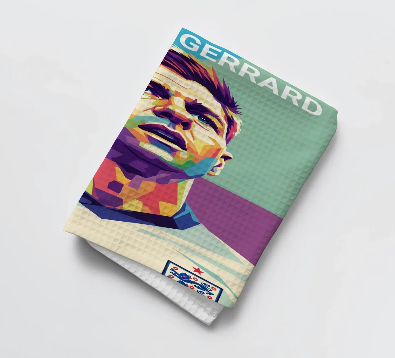Ritratto pop art di Steven Gerrard canovaccio da cucina da Hantamrata