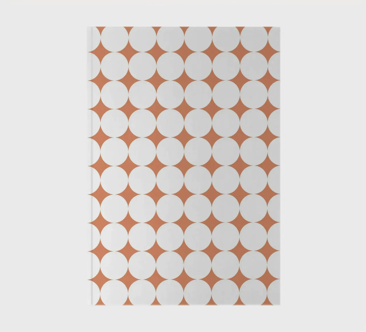 Minimal Geometric Scandi Circle | White on Terracotta Orange carnet de notes de Beauty in Simplicity