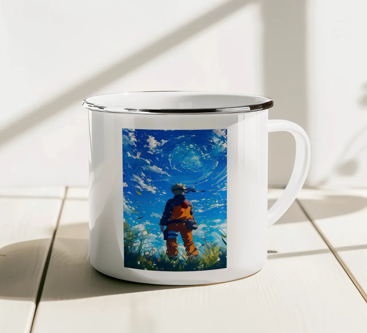 NARUTO SHIPPUDEN tazza in smalto da posterindo