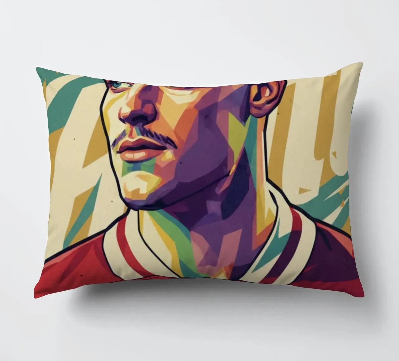 Ritratto pop art di Florian Wirtz cuscino da Hantamrata