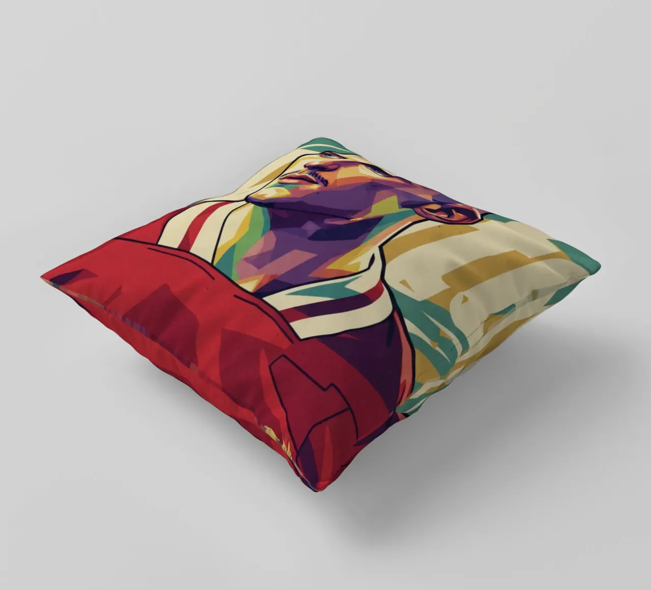Ritratto pop art di Florian Wirtz cuscino da Hantamrata
