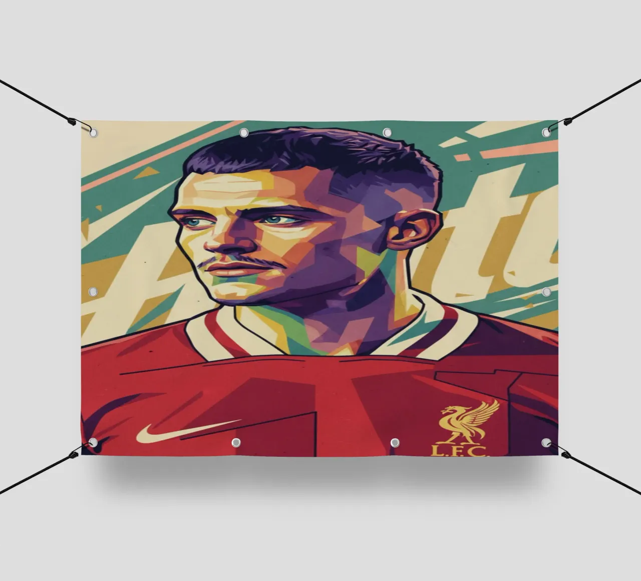 Ritratto pop art di Florian Wirtz telo in pvc da Hantamrata