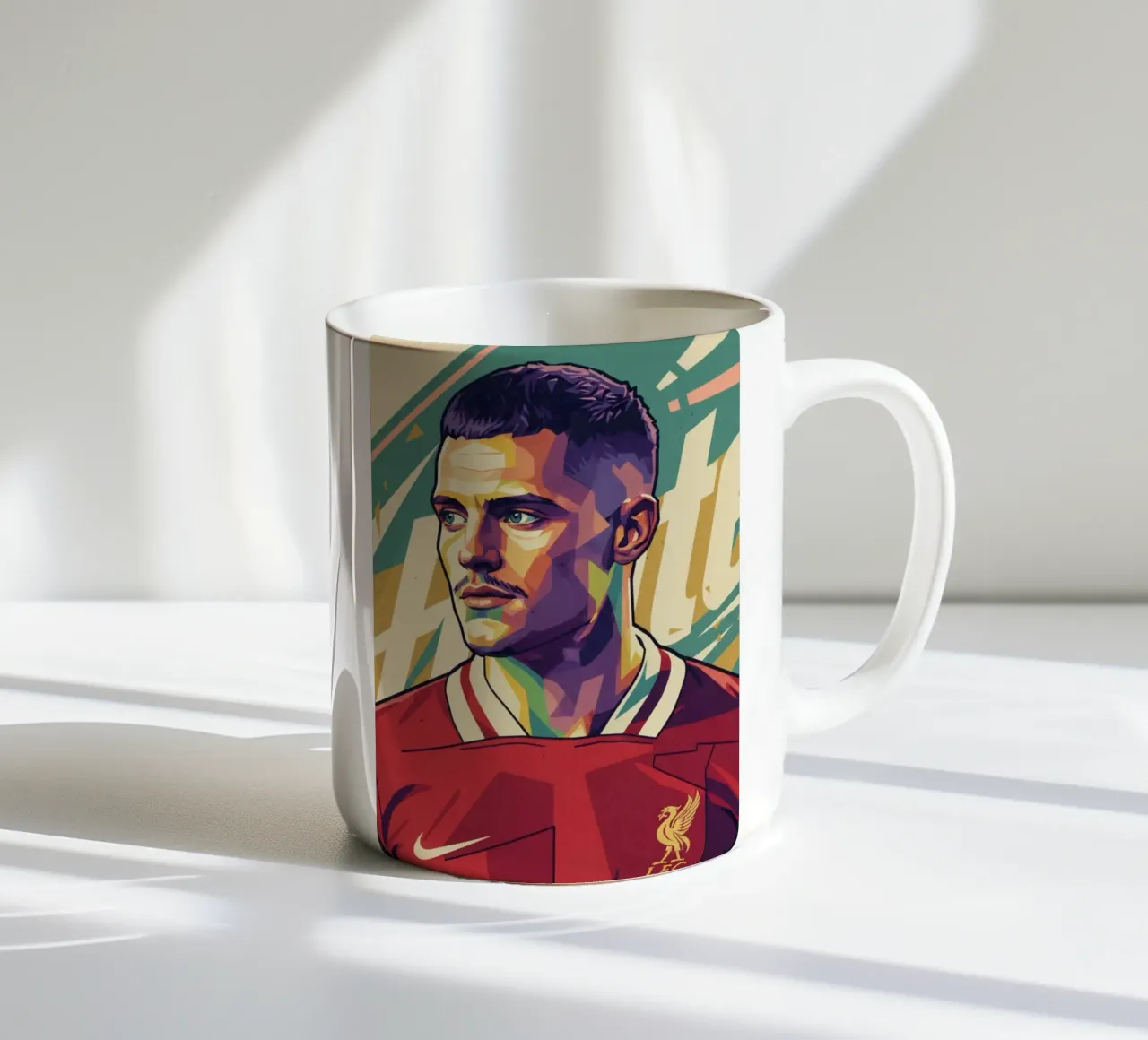 Ritratto pop art di Florian Wirtz tazza in ceramica da Hantamrata