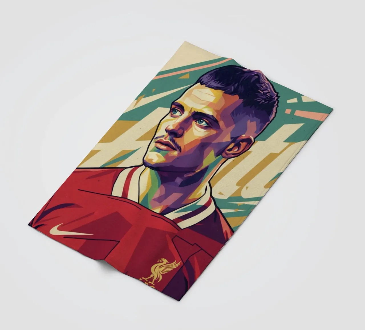 Ritratto pop art di Florian Wirtz coperta in pile da Hantamrata