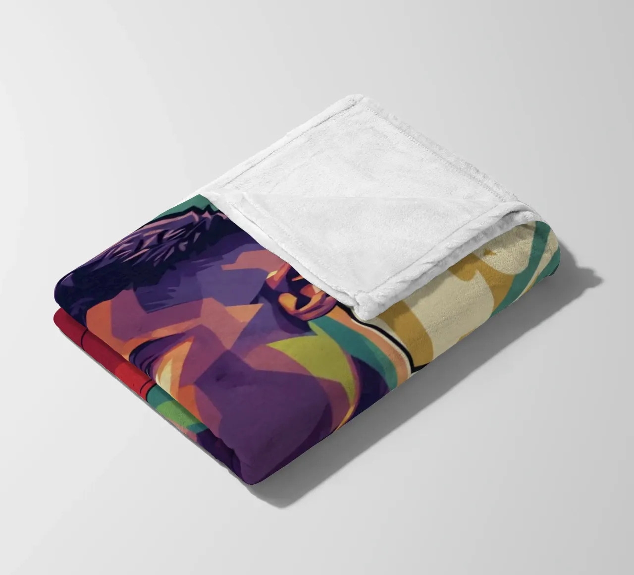 Ritratto pop art di Florian Wirtz coperta in pile da Hantamrata