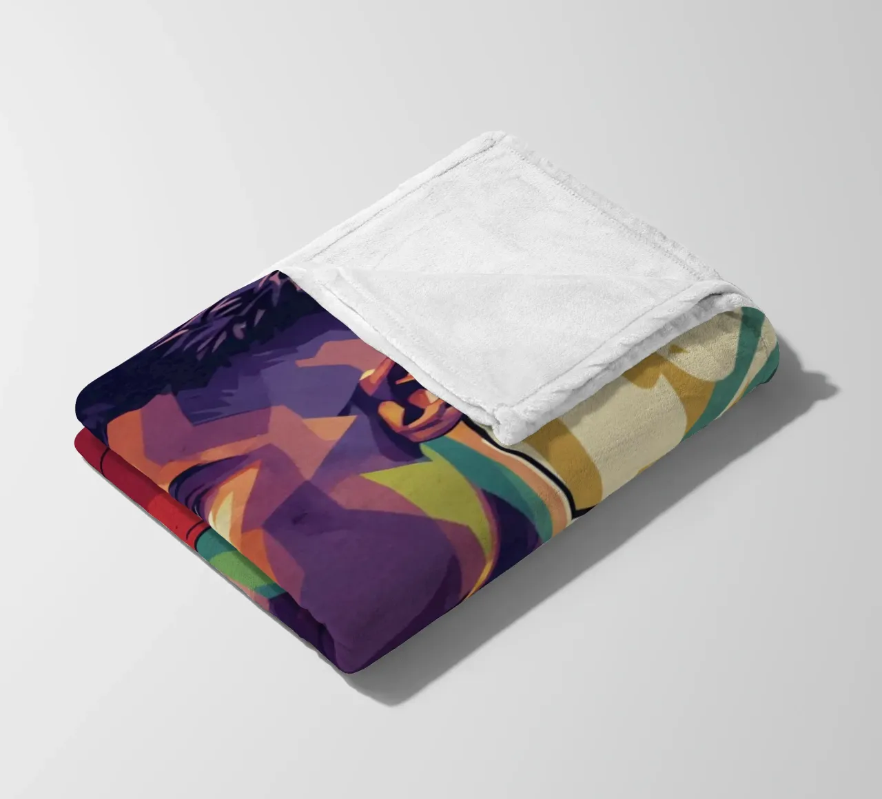 Ritratto pop art di Florian Wirtz coperta in pile da Hantamrata