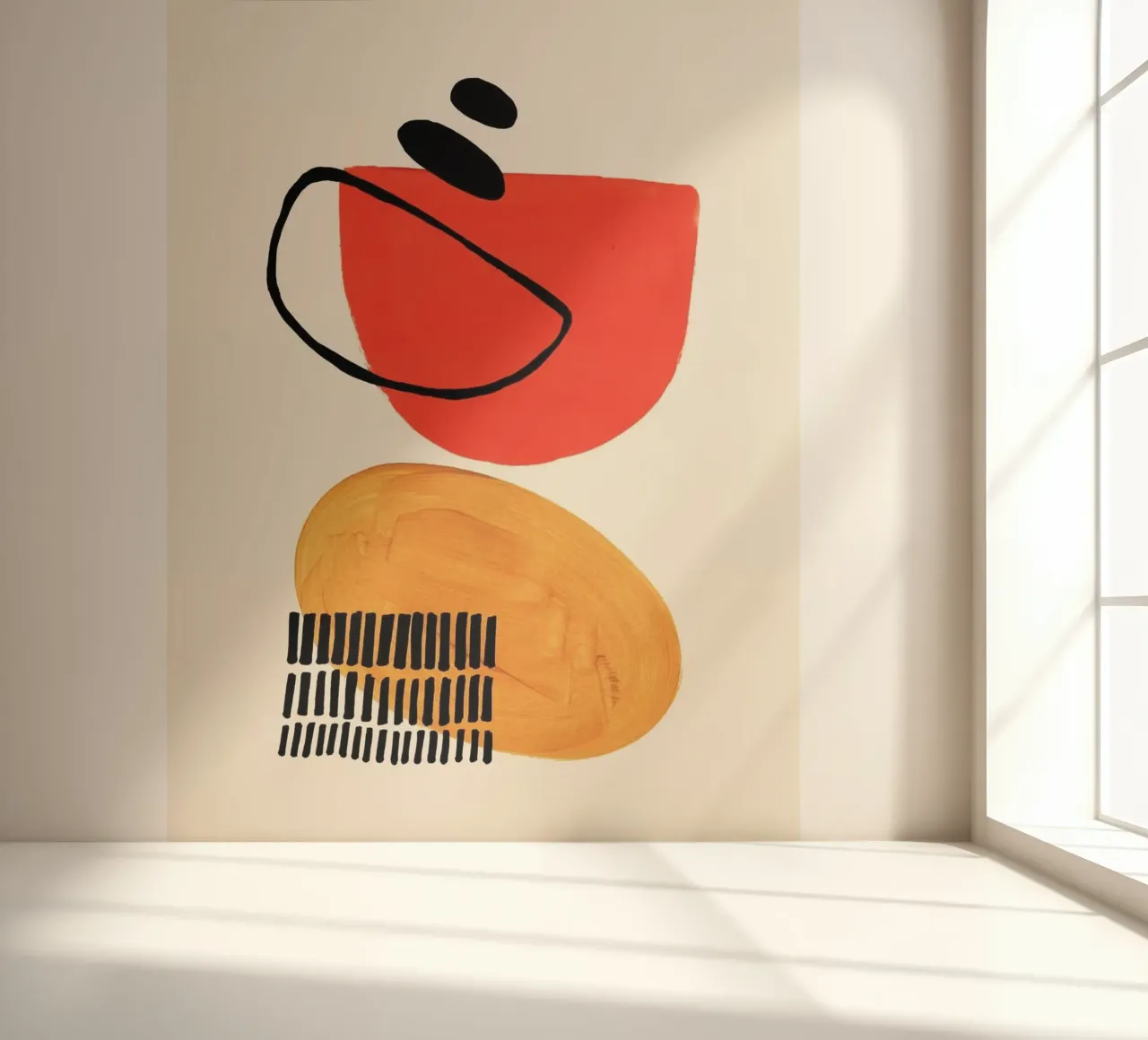 shape colorful curve and dot papel para pared de comura