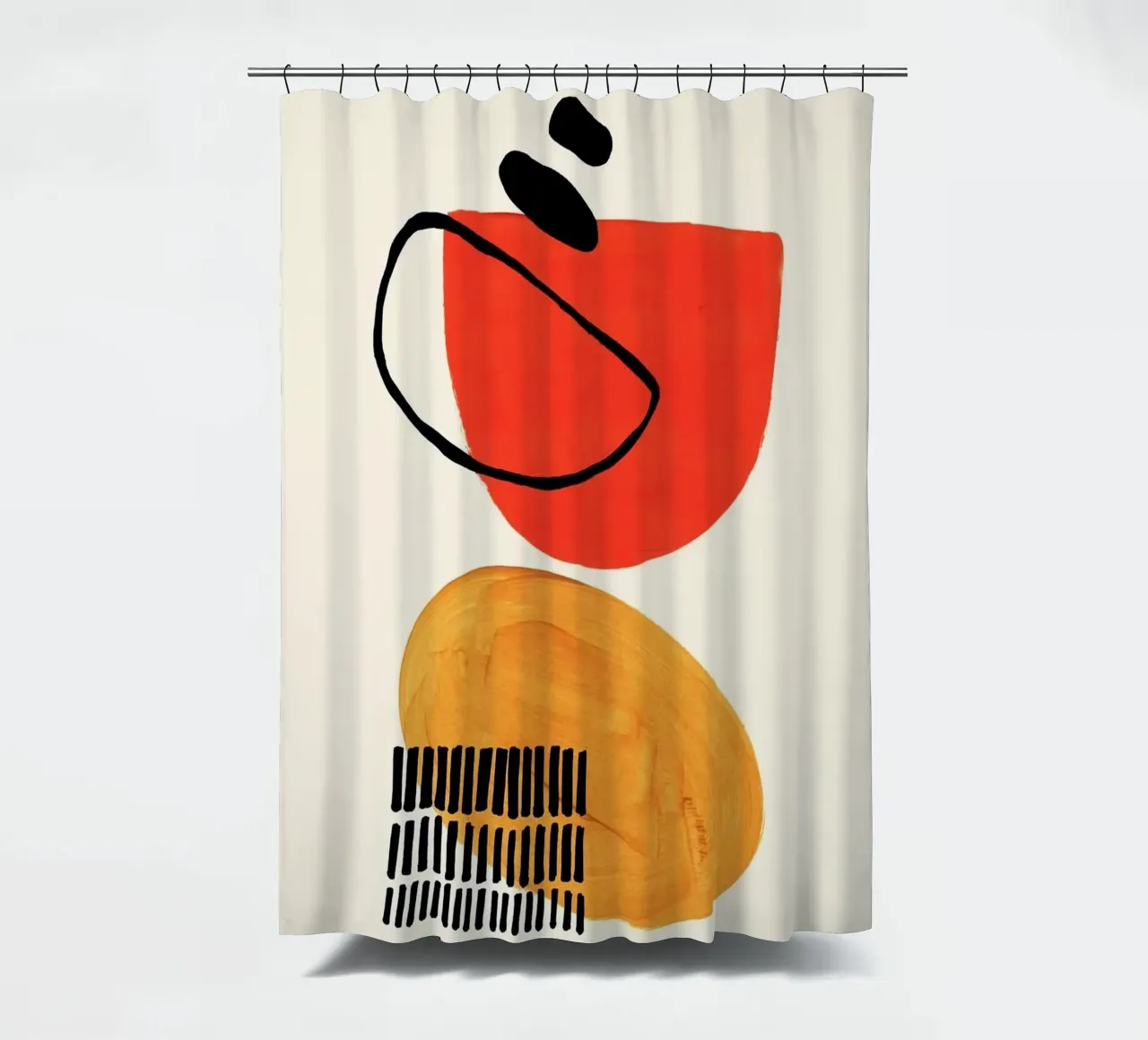 shape colorful curve and dot tenda da doccia da comura