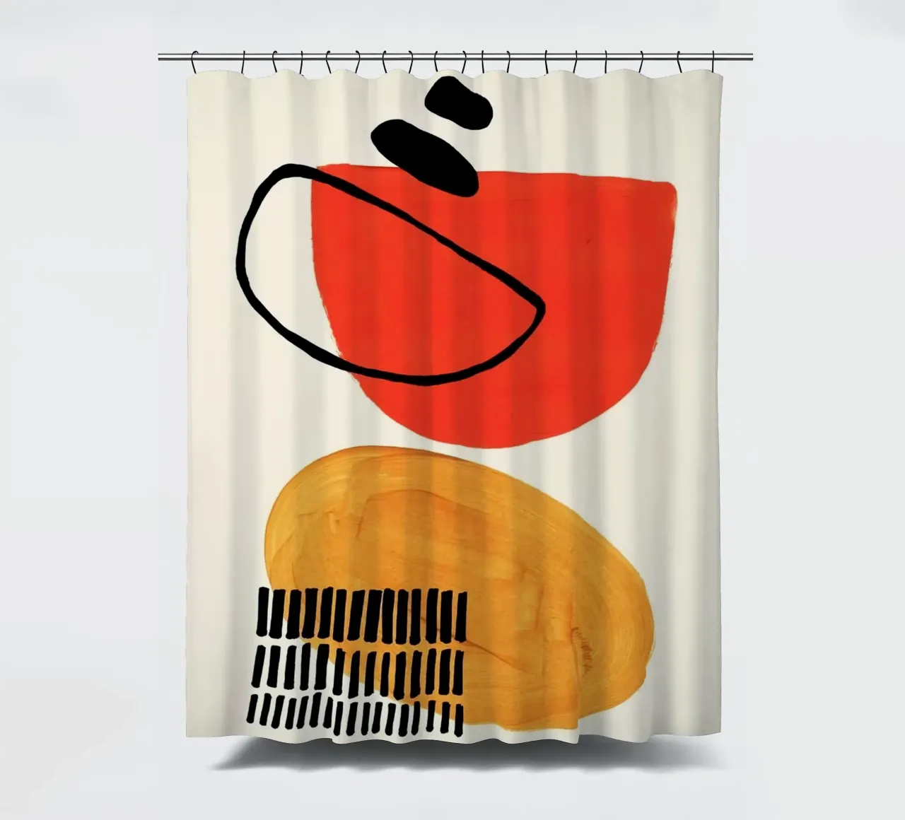 shape colorful curve and dot tenda da doccia da comura