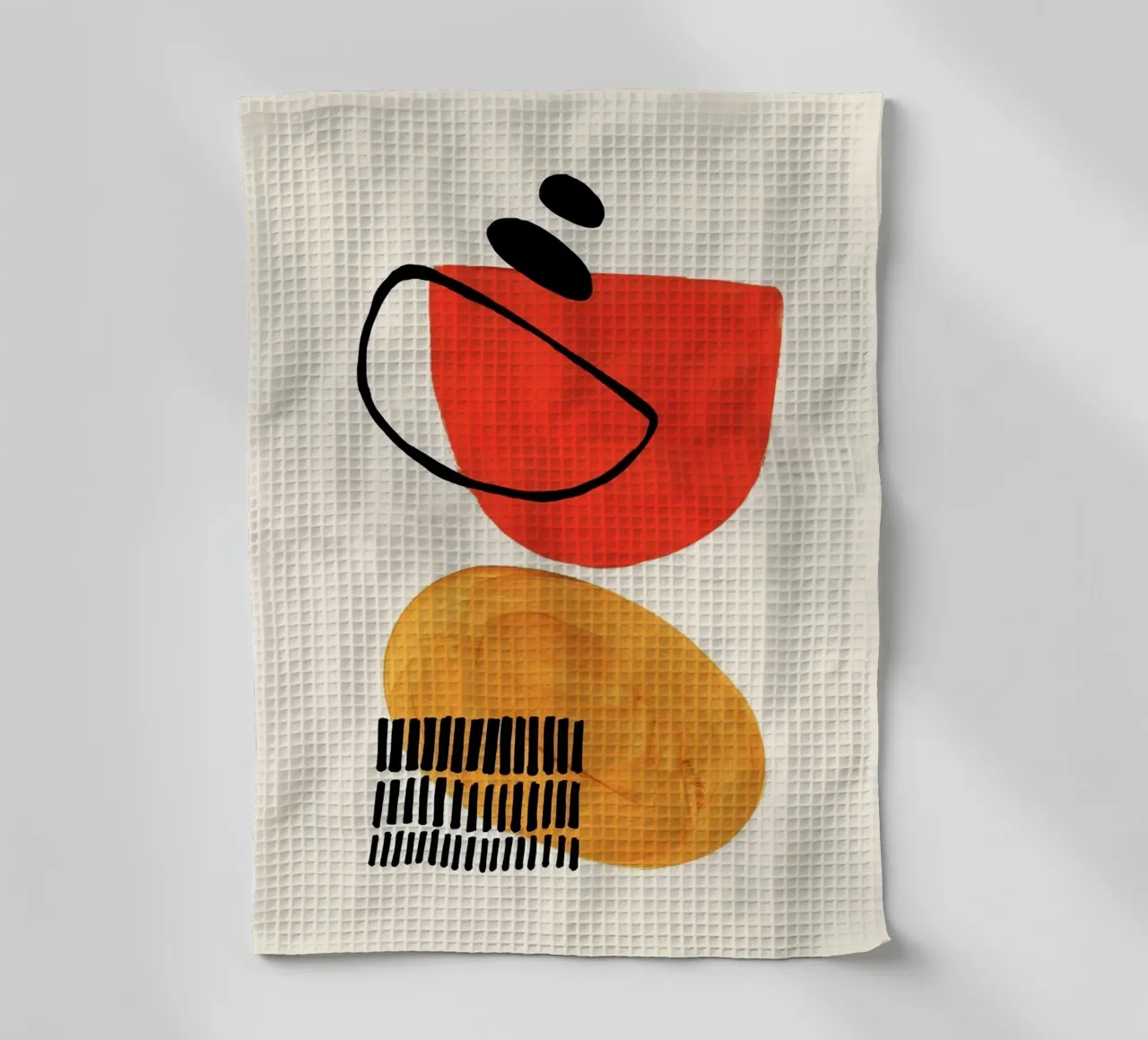 shape colorful curve and dot canovaccio da cucina da comura