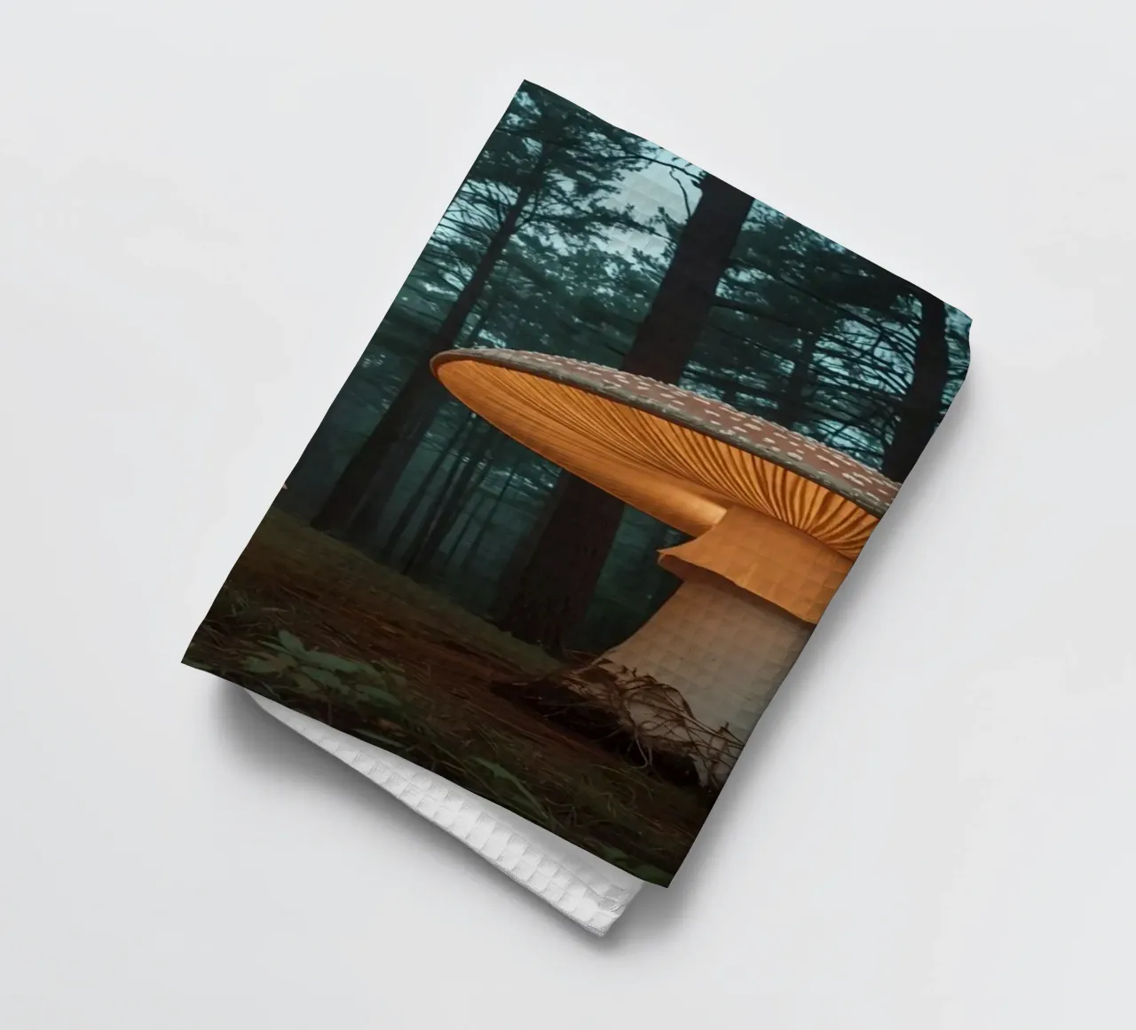 Champignons géants dans la forêt sombre torchon de DesignDoodle