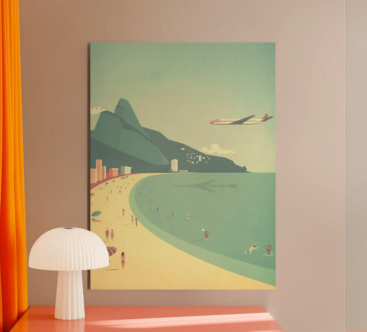 plane to the beach alluminio dibond da comura