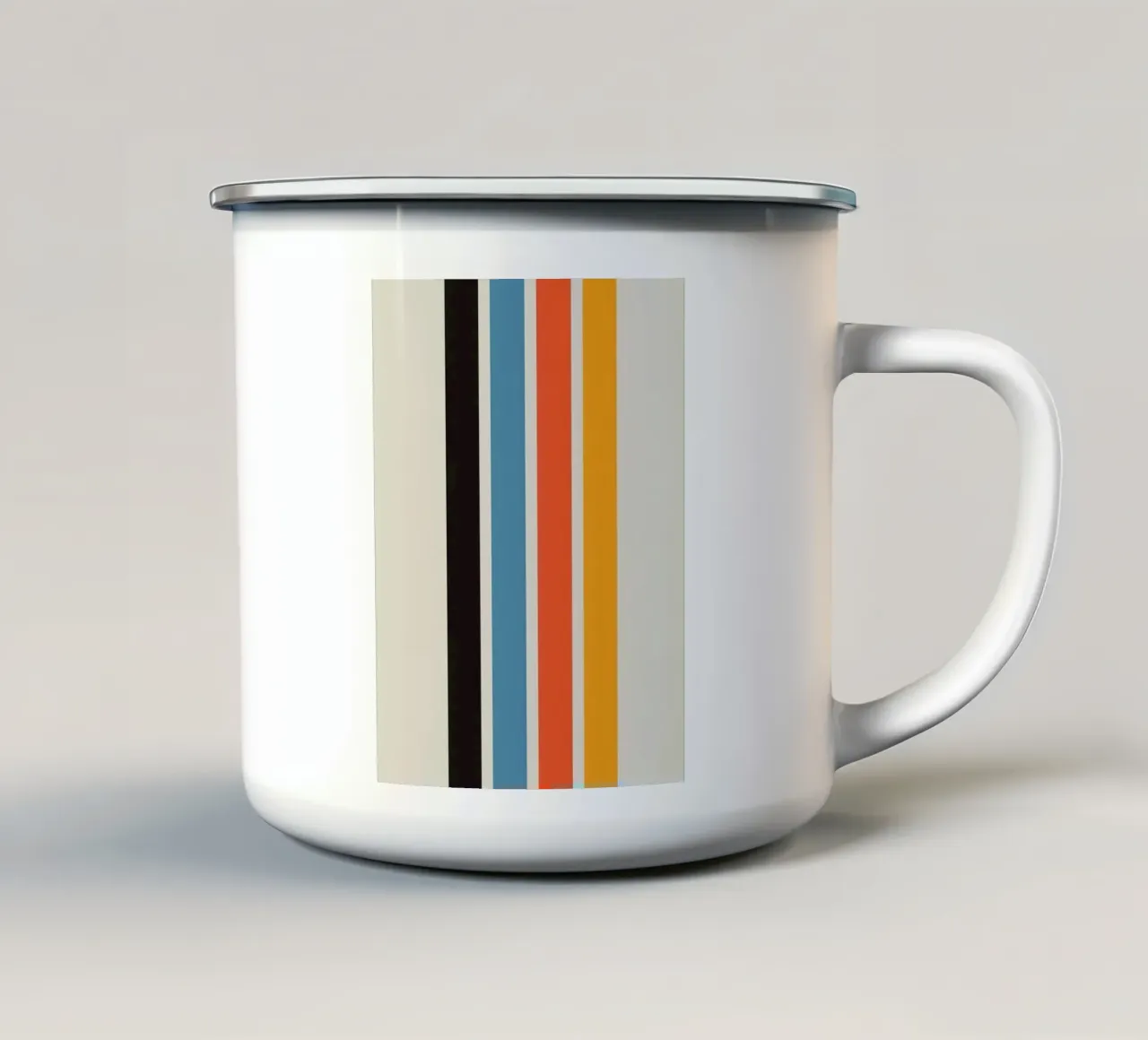 colorful line parallel tazza in smalto da comura