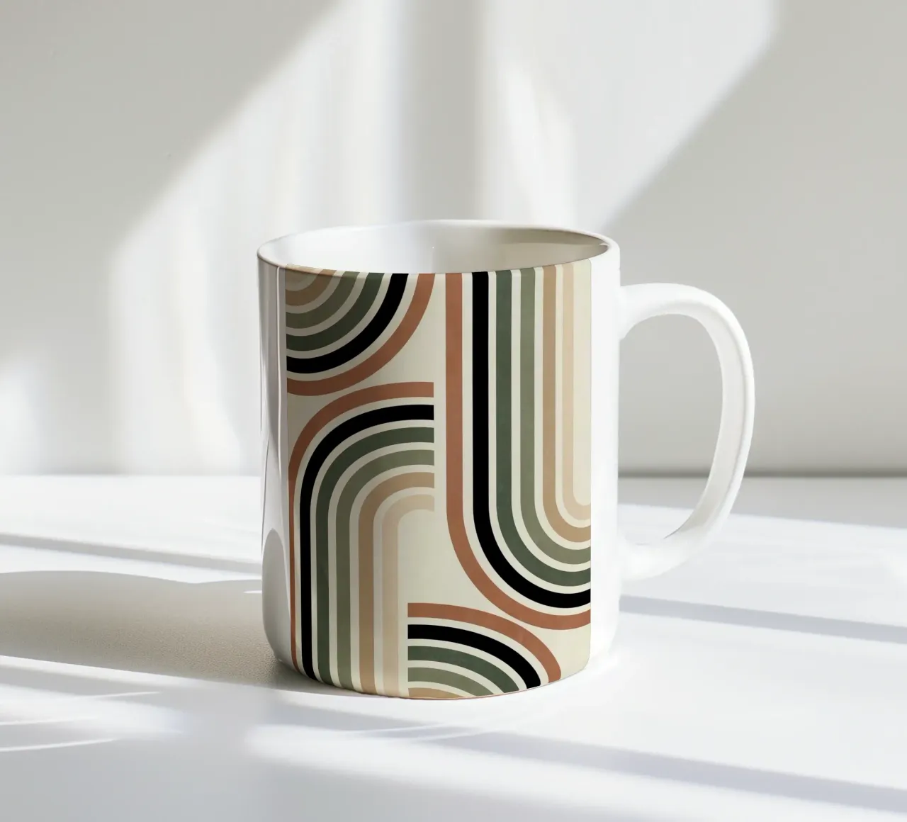 curve parallel line gradient tazza in ceramica da comura