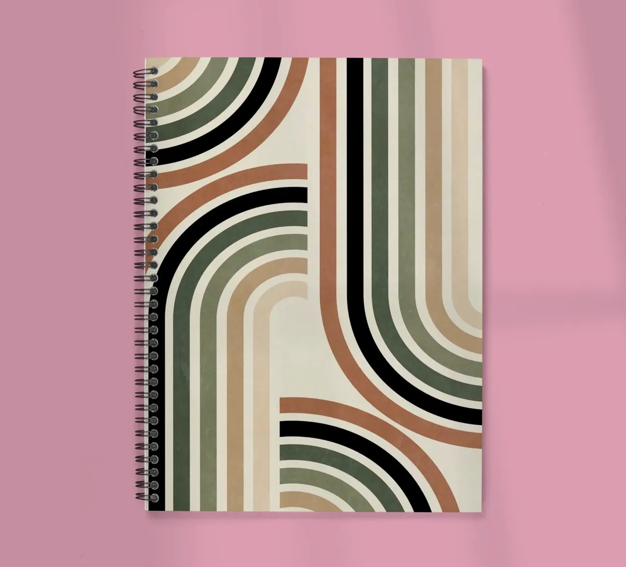 curve parallel line gradient spiral notebook by comura
