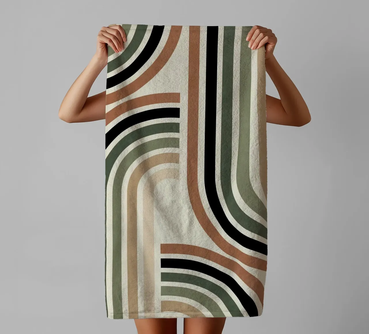 curve parallel line gradient Handtuch von comura