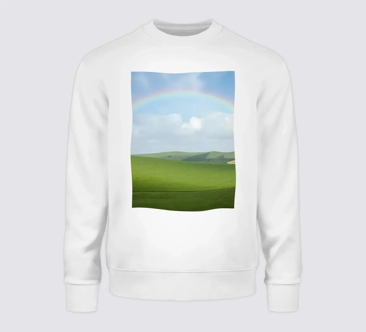 Colline verdi con arcobaleno felpa da DesignDoodle