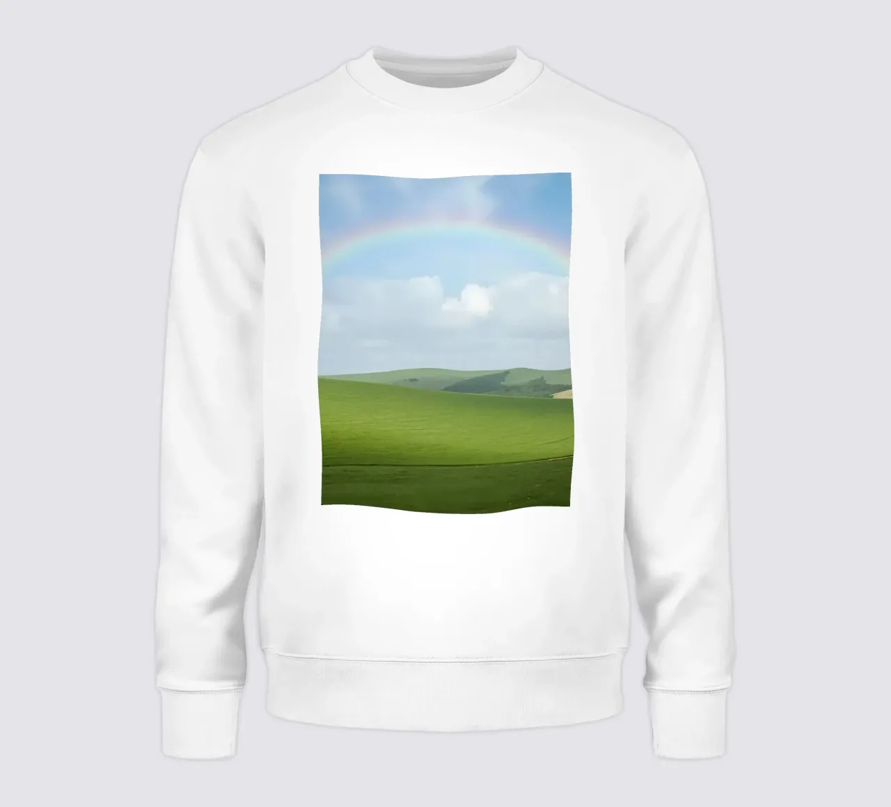 Colline verdi con arcobaleno felpa da DesignDoodle