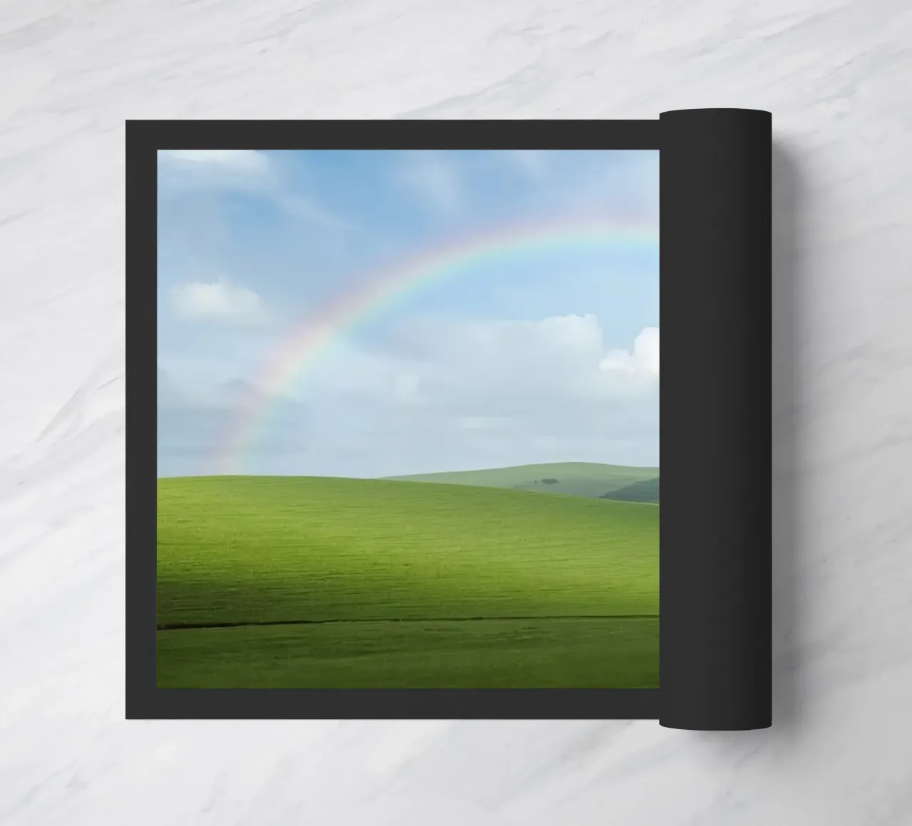 Colline verdi con arcobaleno zerbino da DesignDoodle