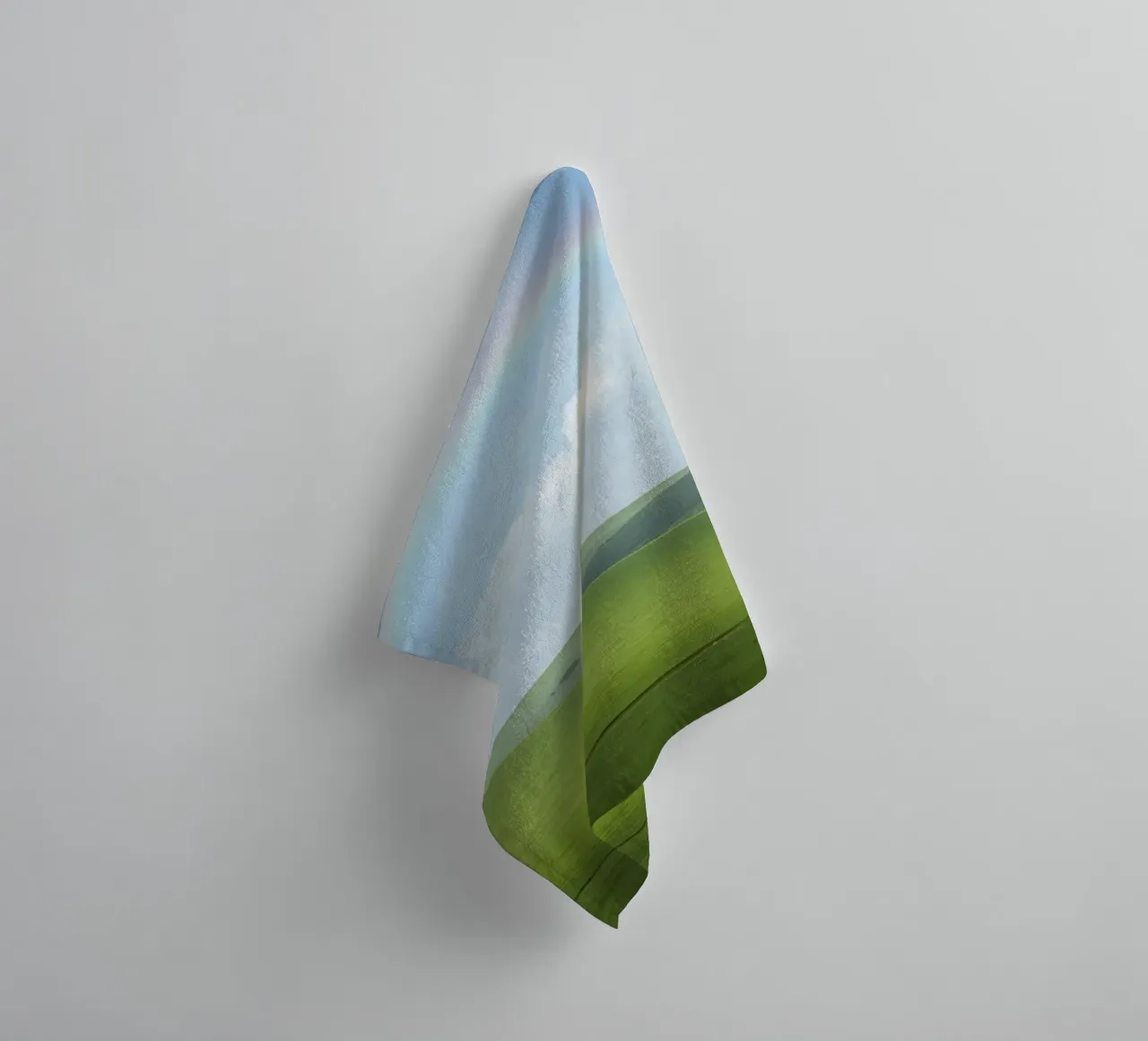 Colline verdi con arcobaleno asciugamano da bagno da DesignDoodle