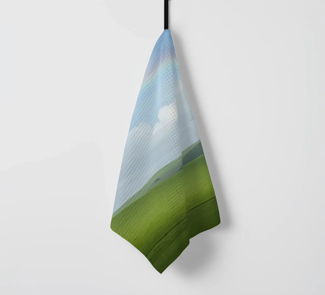 Colline verdi con arcobaleno canovaccio da cucina da DesignDoodle