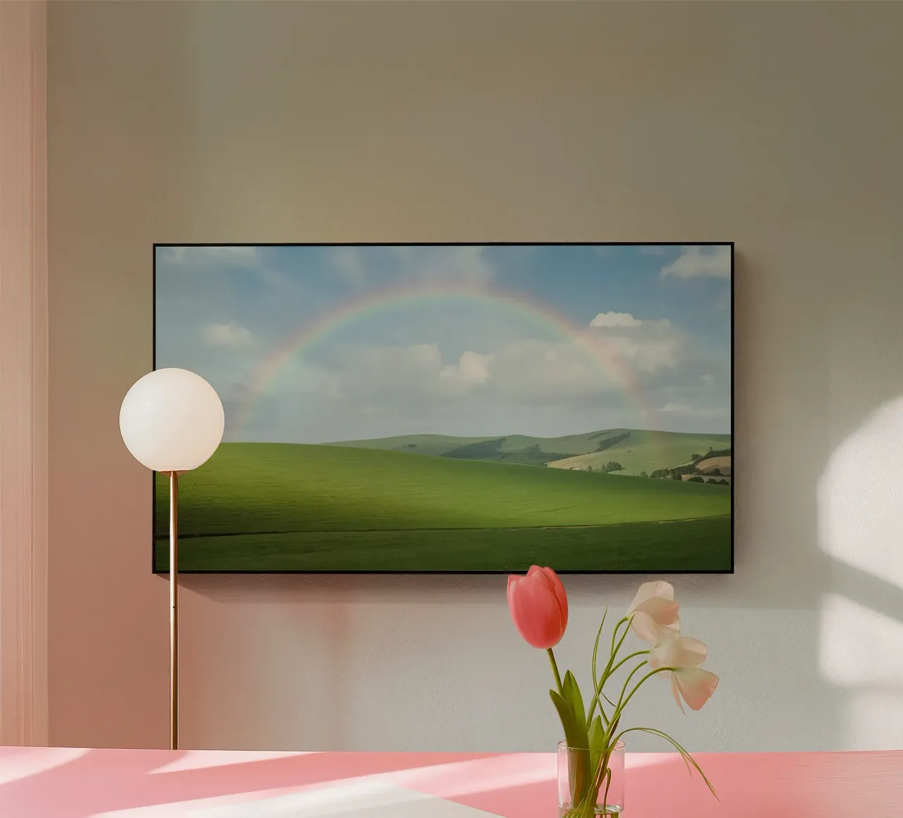 Colline verdi con arcobaleno plexiglass da DesignDoodle