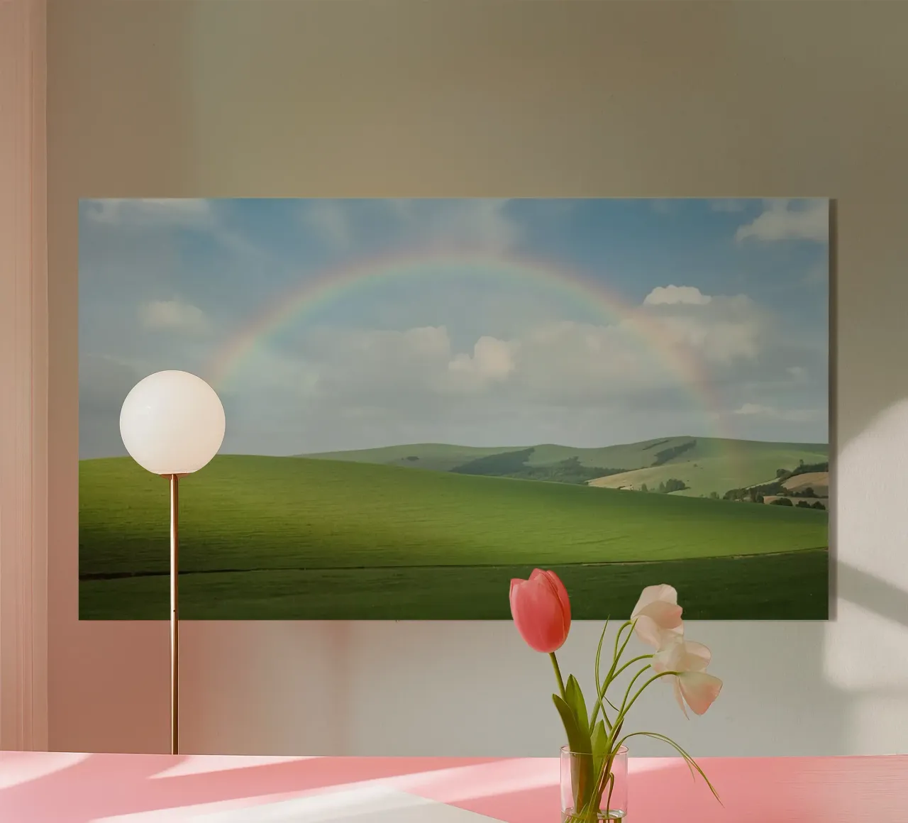 Colline verdi con arcobaleno plexiglass da DesignDoodle