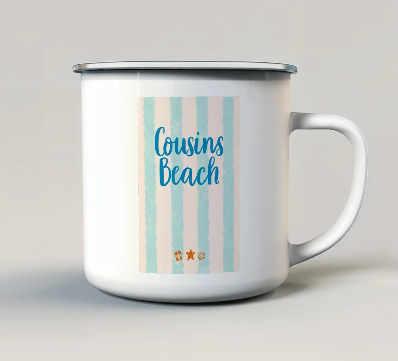 Cousins Beach 02 tazza in smalto da Art Fart