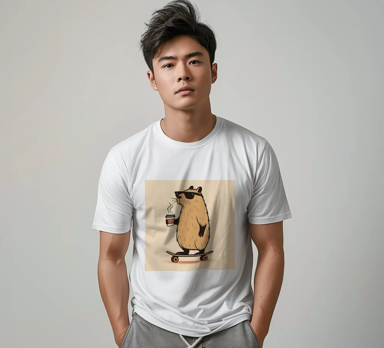 Mantenere la calma, in stile Capybara t-shirt da KANESYAARTS