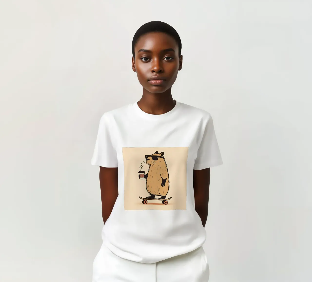 Mantenere la calma, in stile Capybara t-shirt da KANESYAARTS